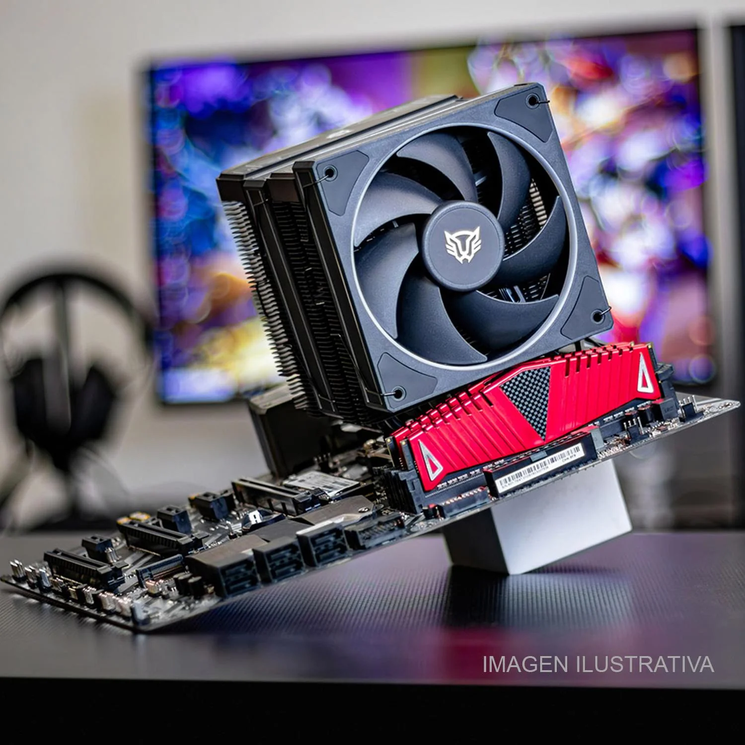 Disipador CPU Gamer BALAM RUSH HELIUX PRO HEX50 120mm ARGB 3pin LGA 1851 AM5 600 - 2000 RPM 4-pin PWM 4 Pipas Negro BR-942041 - Image 5
