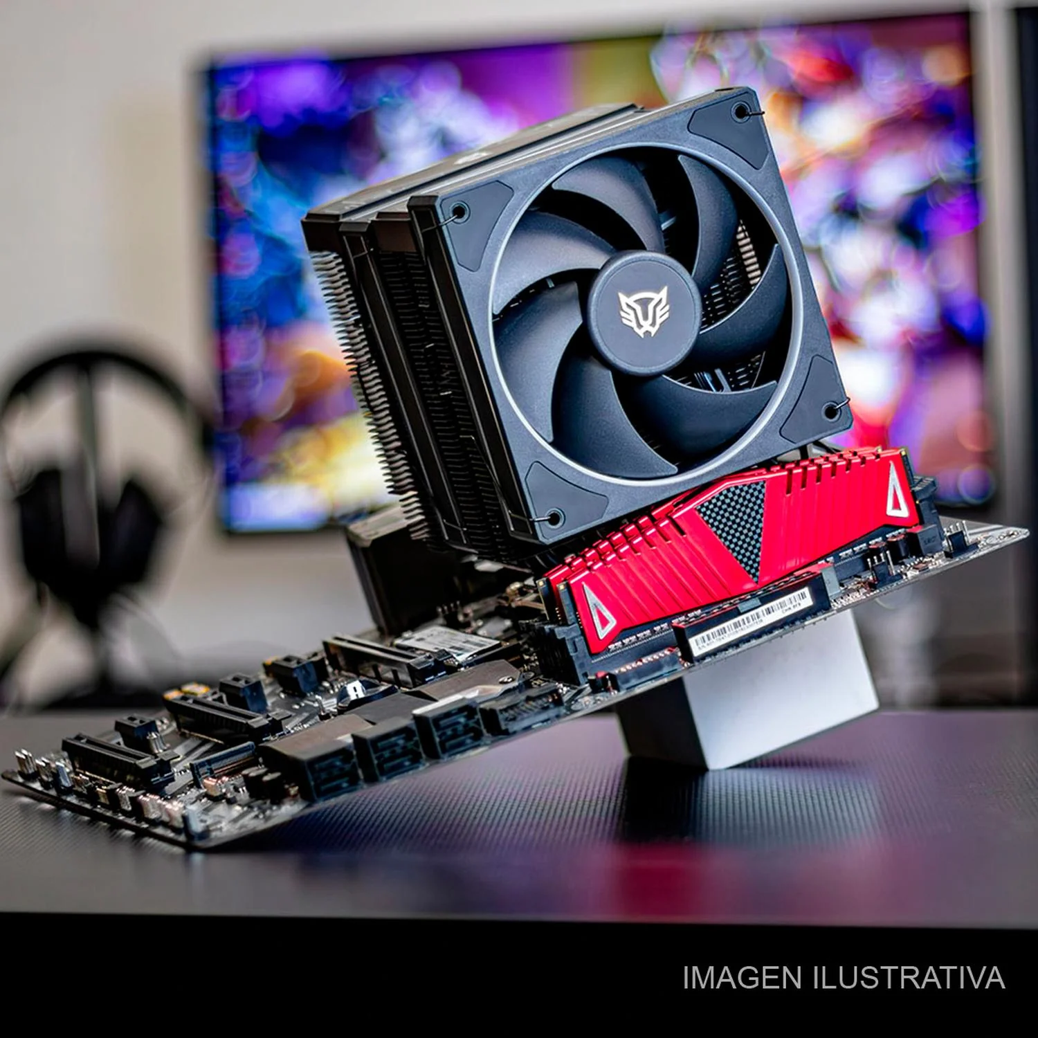 Disipador CPU Gamer BALAM RUSH HELIUX PRO HEX60 120mm ARGB 3pin LGA 1851 AM5 600 - 2000 RPM 4-pin PWM 6 Pipas Negro BR-942027 - Image 4