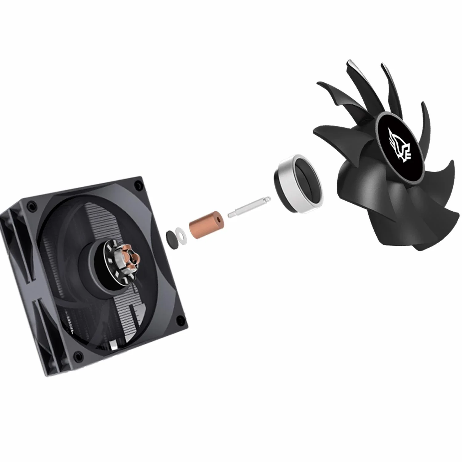 Disipador Doble CPU Gamer BALAM RUSH HELIUX EXPERT HEX90 120mm LGA 1700 AM5 0-2000 RPM 4-Pin 6 pipas Negro BR-941921 - Image 2