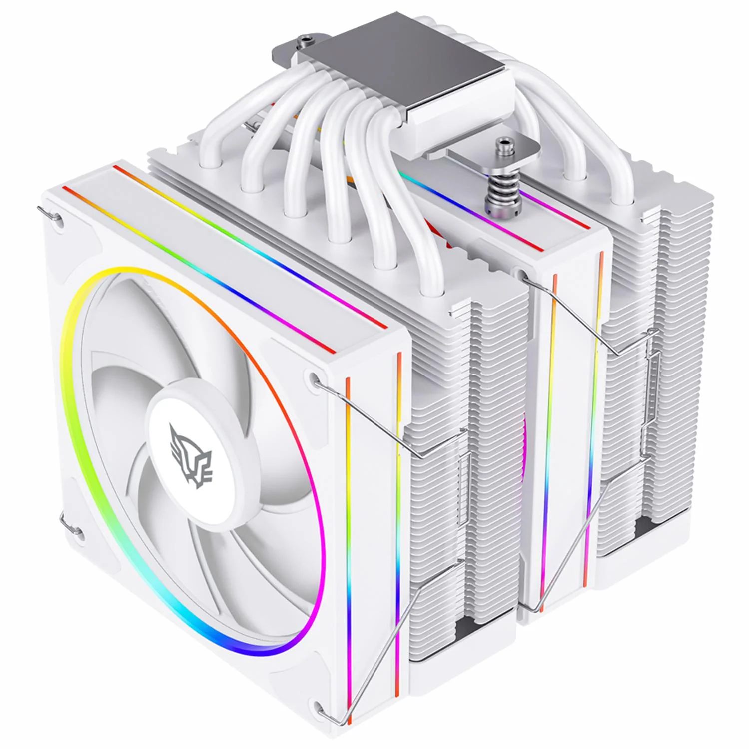 Disipador Doble CPU Gamer BALAM RUSH HELIUX PRO HEX70 120mm ARGB 3pin LGA 1700 AM5 600 - 2000 RPM 4-pin PWM 6 Pipas Blanco BR-942010 - Image 2