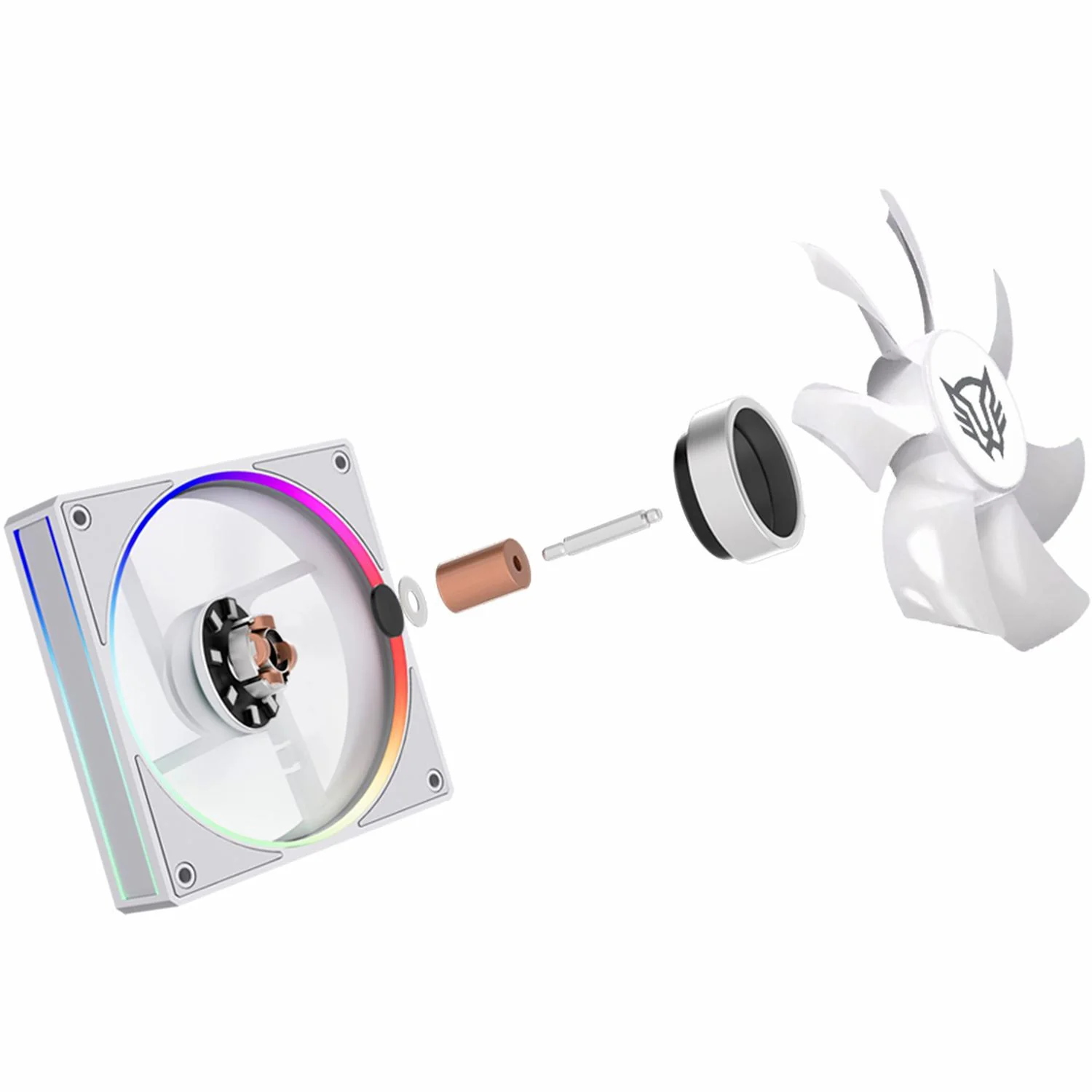Disipador Doble CPU Gamer BALAM RUSH HELIUX PRO HEX70 120mm ARGB 3pin LGA 1700 AM5 600 - 2000 RPM 4-pin PWM 6 Pipas Blanco BR-942010 - Image 3