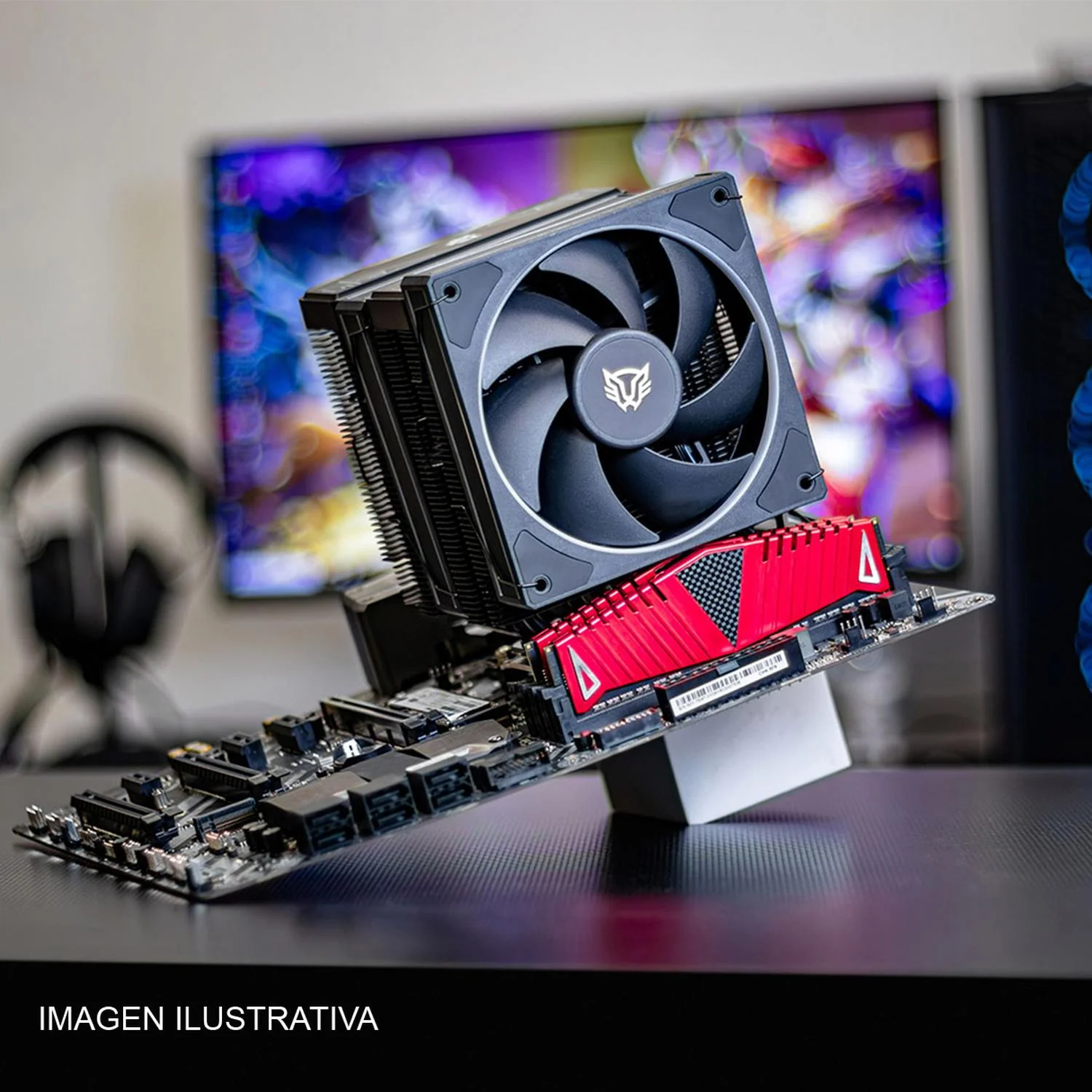 Disipador Doble CPU Gamer BALAM RUSH HELIUX PRO HEX70 120mm ARGB 3pin LGA 1700 AM5 600 - 2000 RPM 4-pin PWM 6 Pipas Negro BR-942003 - Image 4