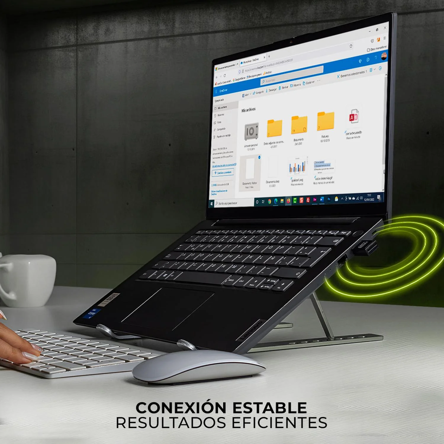 DXT Adaptador 2 en 1 WiFi Bluetooth 4.2 USB Mini 600Mbps 2.4G/5G Doble Banda Inalambrico Windows NDXTAD6BK - Image 6