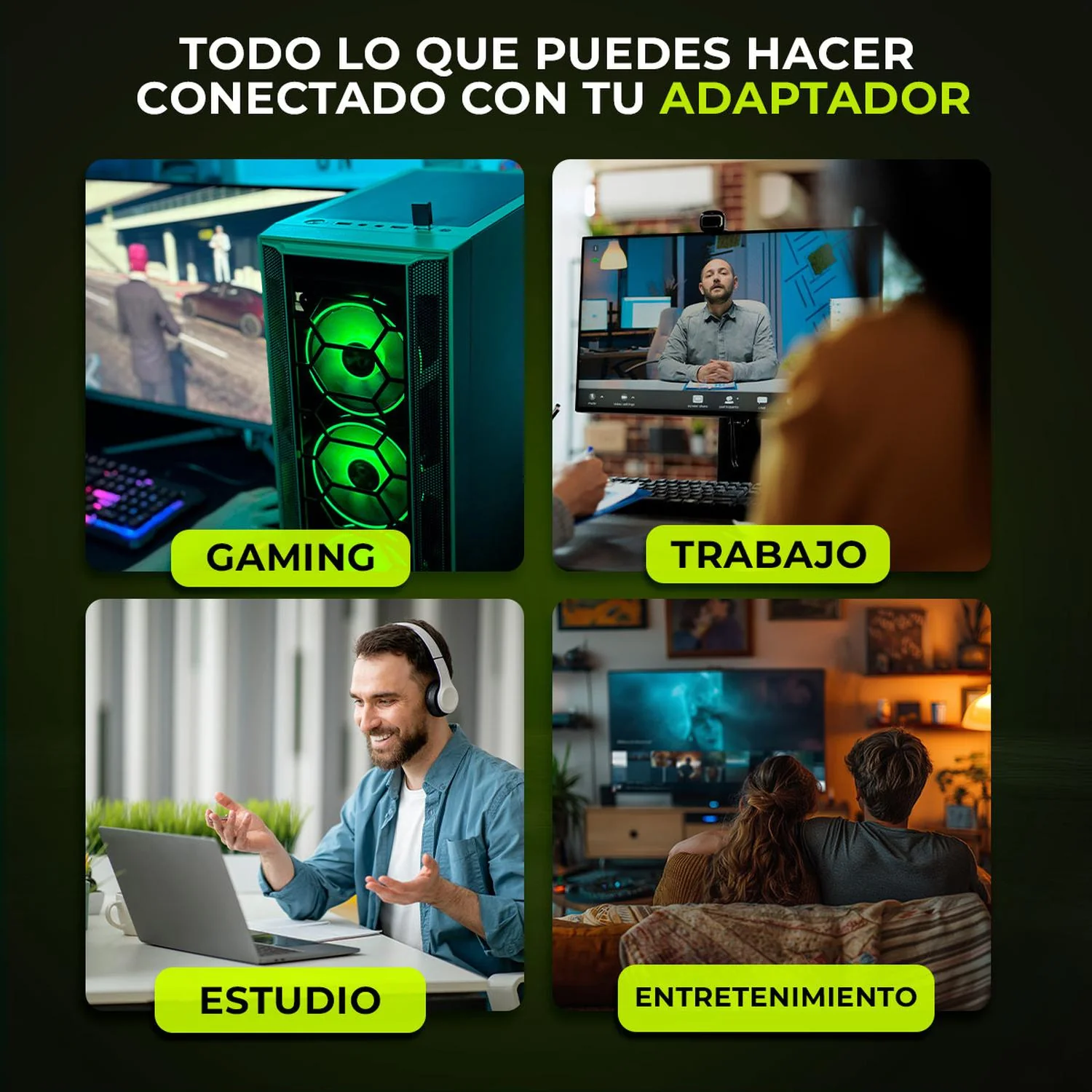 DXT Adaptador WiFi USB Mini 600Mbps 2.4G/5G Doble Banda Inalambrico Windows/MacOs/Linux NDXTAD2BK - Image 4