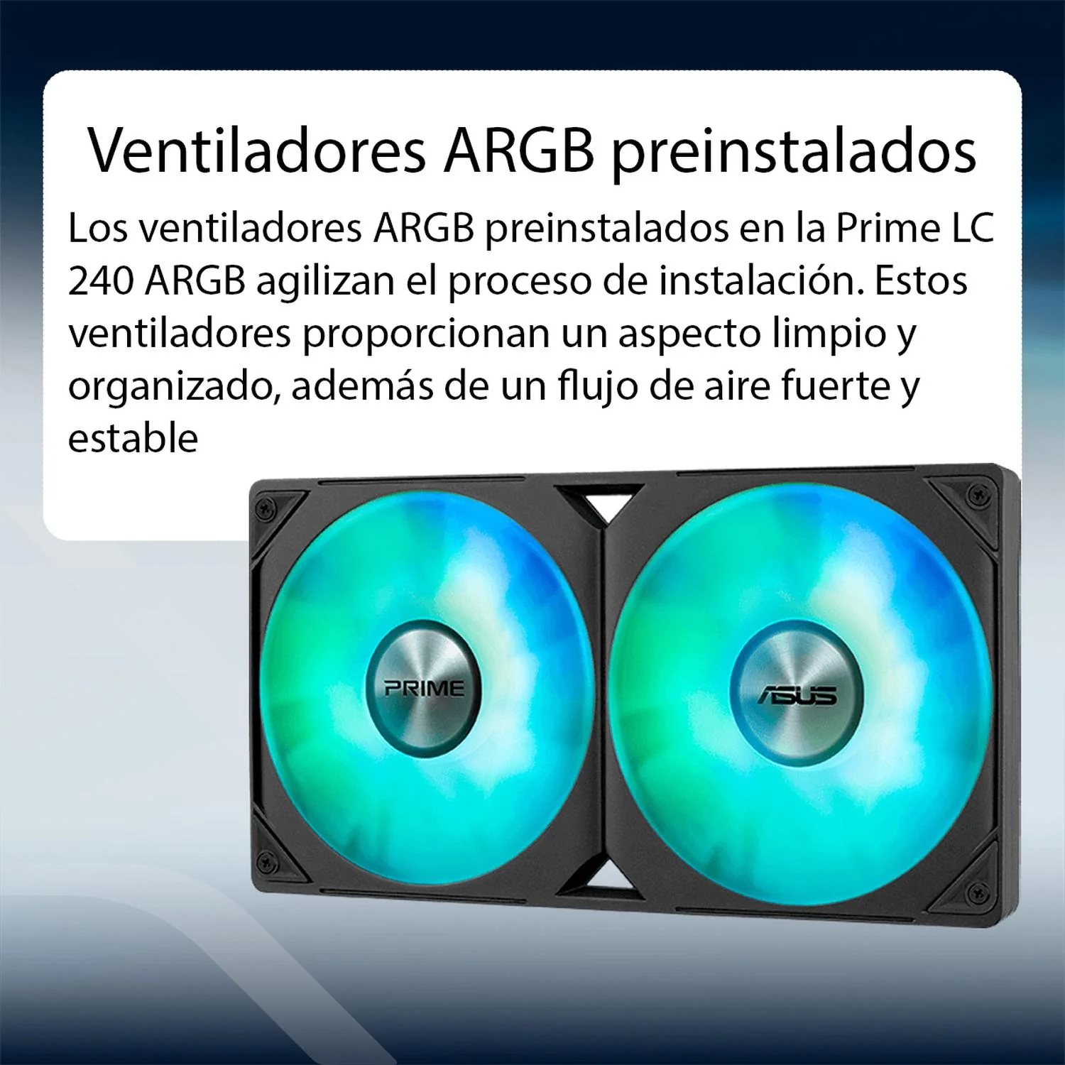 Enfriamiento Liquido ASUS PRIME LC 240 ARGB 2200RPM LGA 1851 1700 1200 AM5 AM4 - Image 4