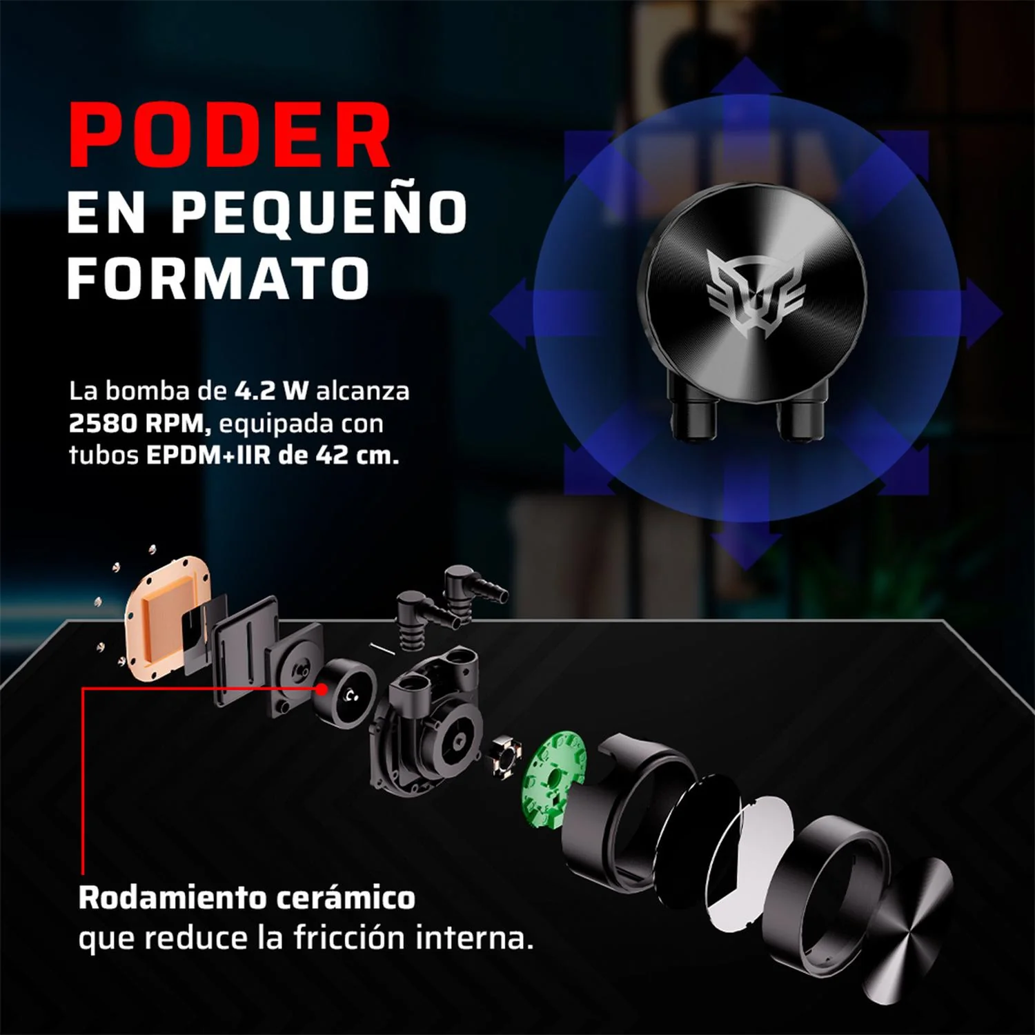 Enfriamiento Liquido BALAM RUSH CRYO ALLBLACK 360mm 4 Pines PWM 1800 RPM TDP 260w LGA1851 AM5 Negro BR-944106 - Image 4