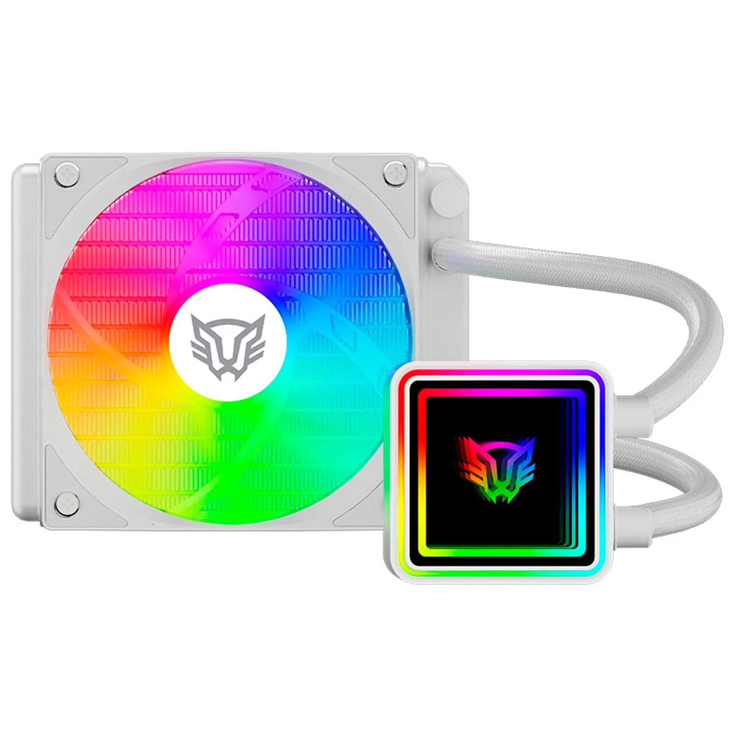 Enfriamiento Liquido BALAM RUSH CRYO PRISM 120 ICE 120mm ARGB 4 Pines PWM 1800 RPM TDP 230w LGA1851 AM5 Blanco BR-944038