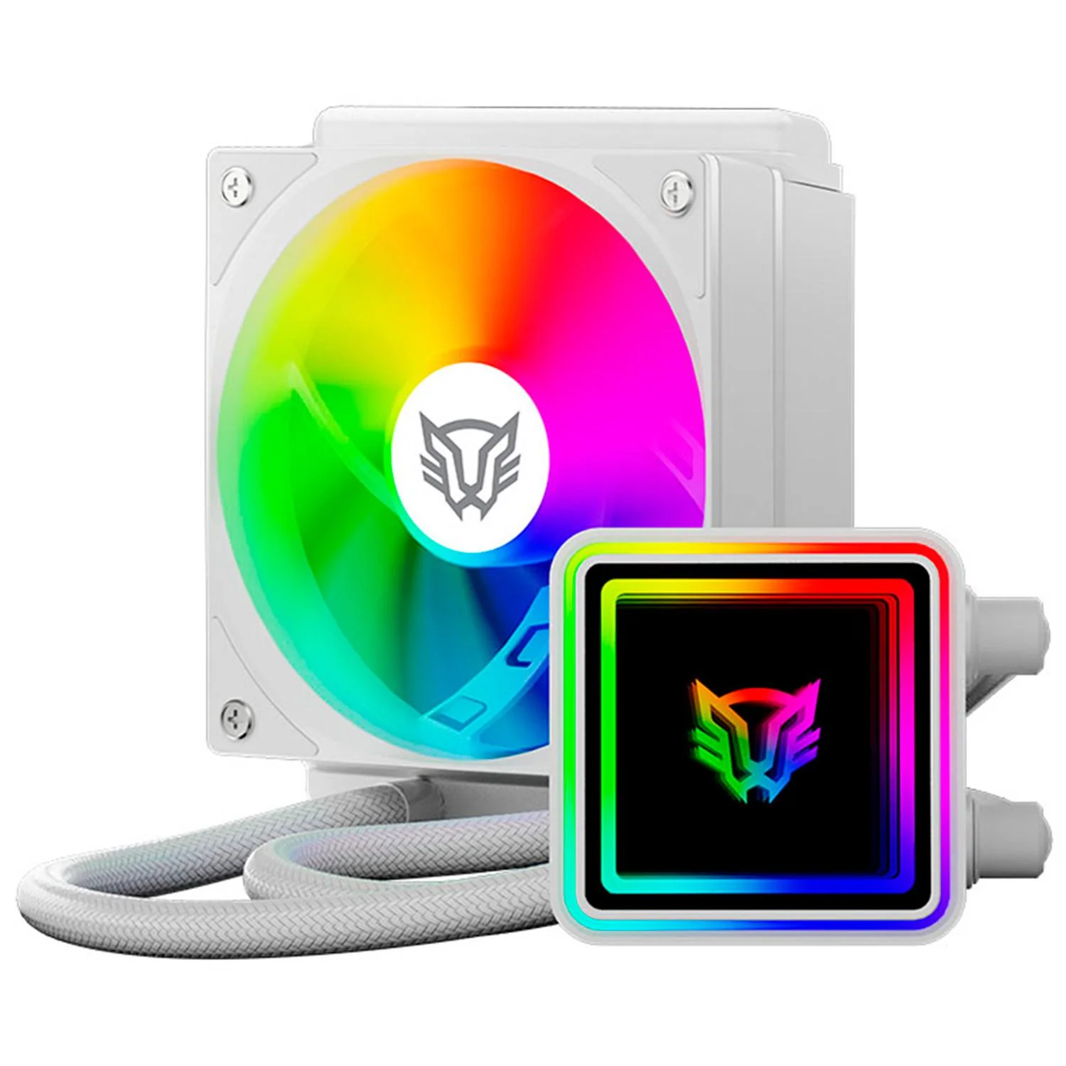 Enfriamiento Liquido BALAM RUSH CRYO PRISM 120 ICE 120mm ARGB 4 Pines PWM 1800 RPM TDP 230w LGA1851 AM5 Blanco BR-944038 - Image 2