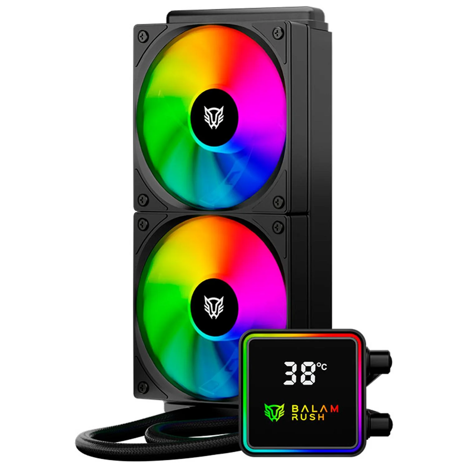 Enfriamiento Liquido BALAM RUSH CRYO PRISM 240 BLACK 240mm ARGB 4 Pines PWM 1800 RPM TDP 270w LGA1851 AM5 Negro BR-944045 - Image 2