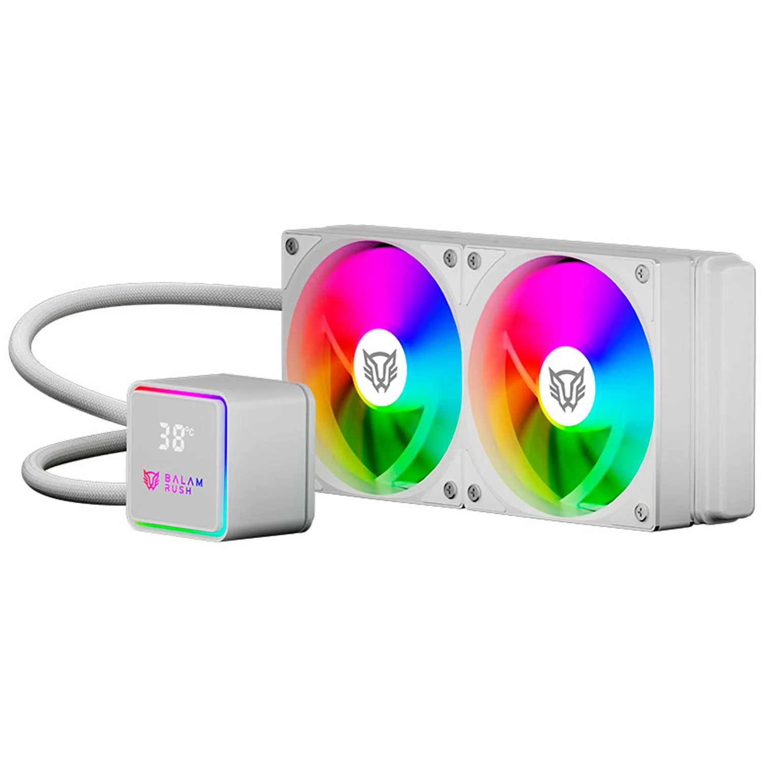 Enfriamiento Liquido BALAM RUSH CRYO PRISM 240 ICE 240mm ARGB 4 Pines PWM 1800 RPM TDP 270w LGA1851 AM5 Blanco BR-944052 - Image 2