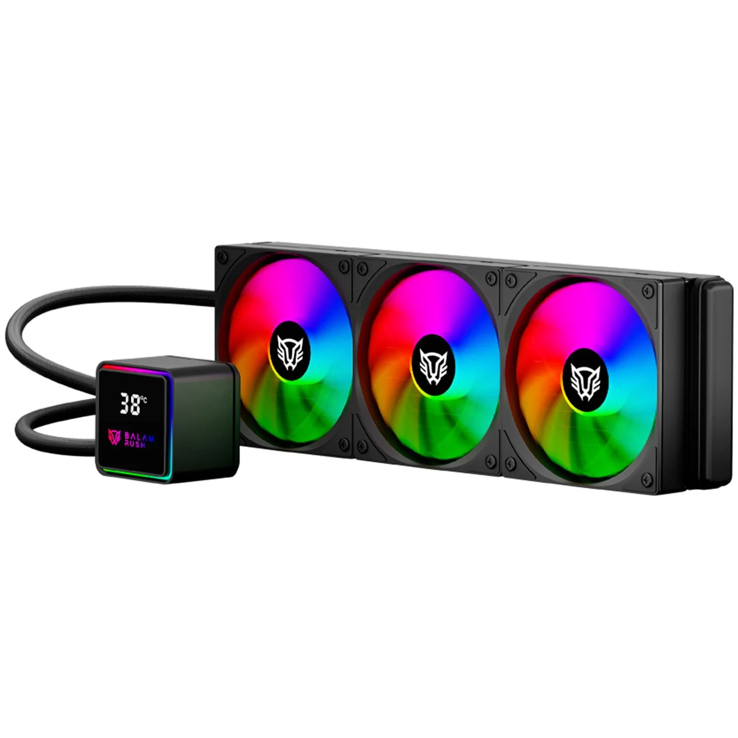 Enfriamiento Liquido BALAM RUSH CRYO PRISM 360 BLACK 360mm ARGB 4 Pines PWM 1800 RPM TDP 300w LGA1851 AM5 Negro BR-944069 - Image 2