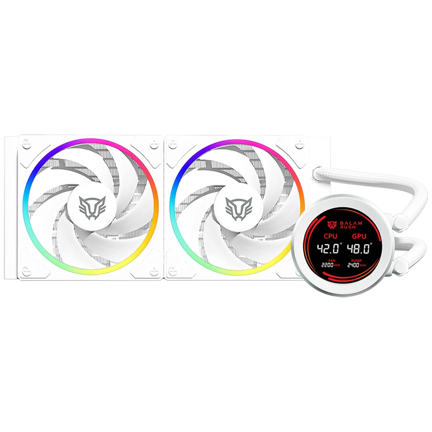 Enfriamiento Liquido BALAM RUSH HYDROX EXPERT HYX24 240mm ARGB 4 Pines 2200 RPM TDP 250w LGA1700 AM5 Display Blanco BR-941853 - Image 5