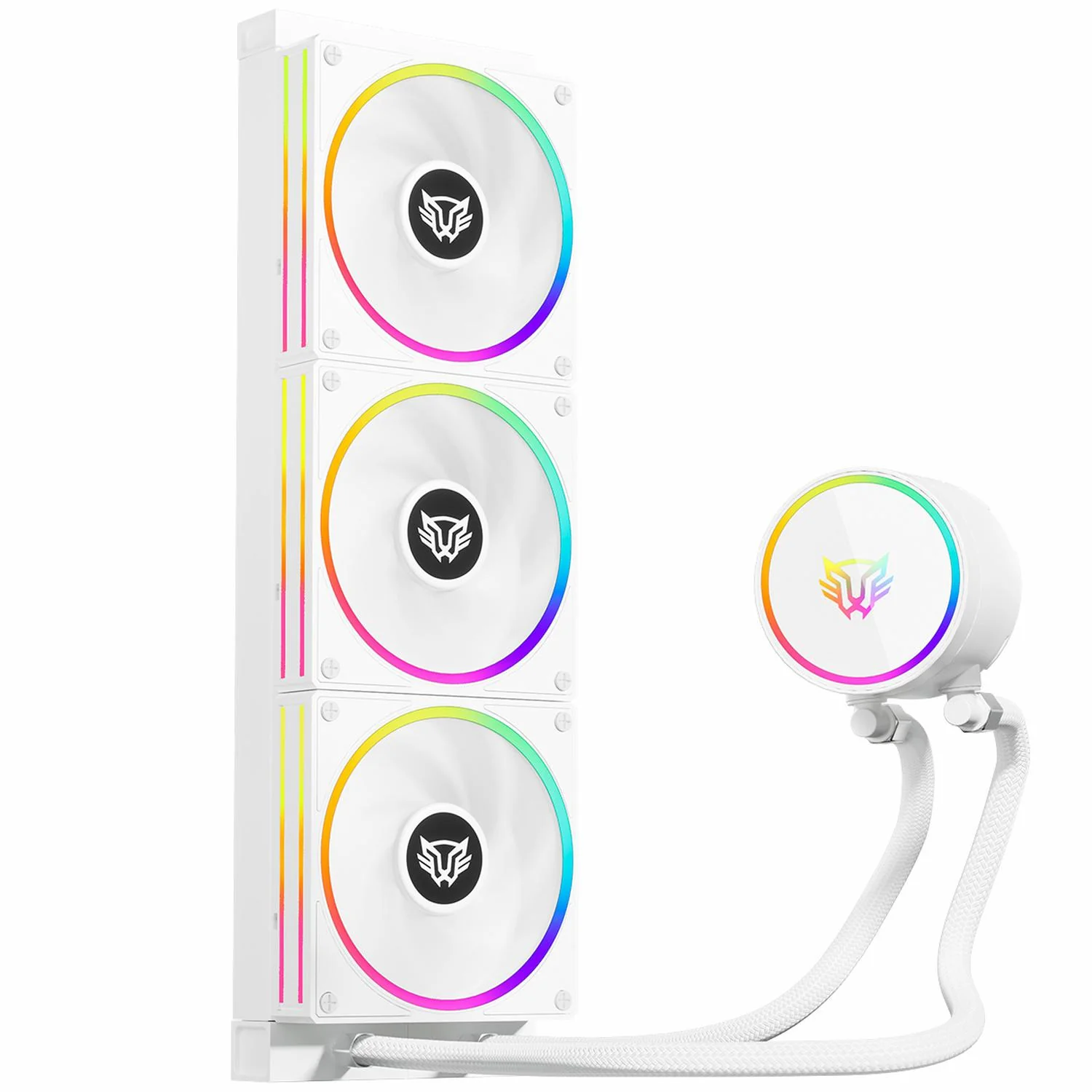Enfriamiento Liquido BALAM RUSH HYDROX PRO V2 HX36 360mm RGB 7 Pines 2200 RPM TDP 300w LGA1700 AM5 Blanco BR-941877 - Image 4