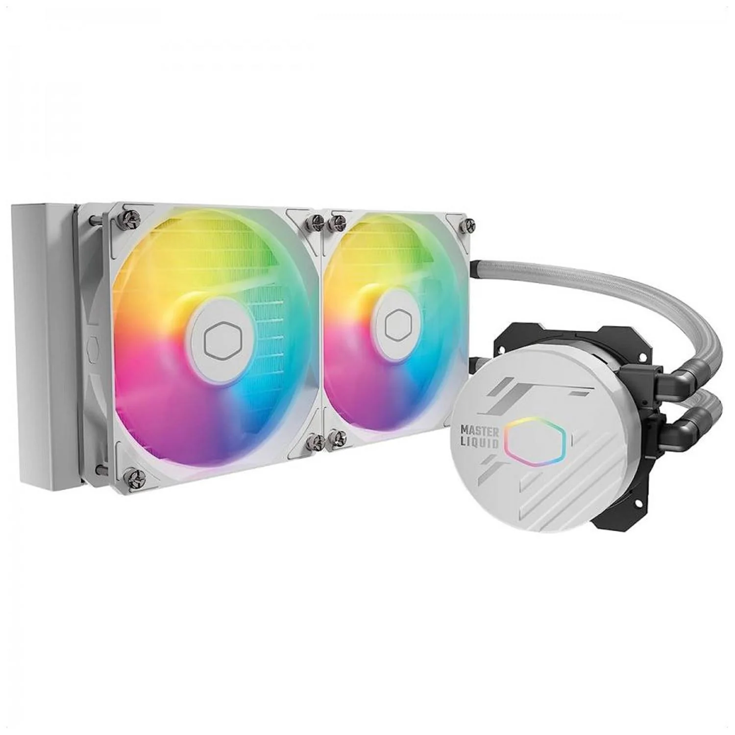 Enfriamiento Liquido COOLER MASTER MASTERLIQUID 240L CORE ARGB WHITE 240mm 4 Pines PWM 1750 RPM LGA 1700 AM5 Blanco MLW-D24M-A18PZ-RW