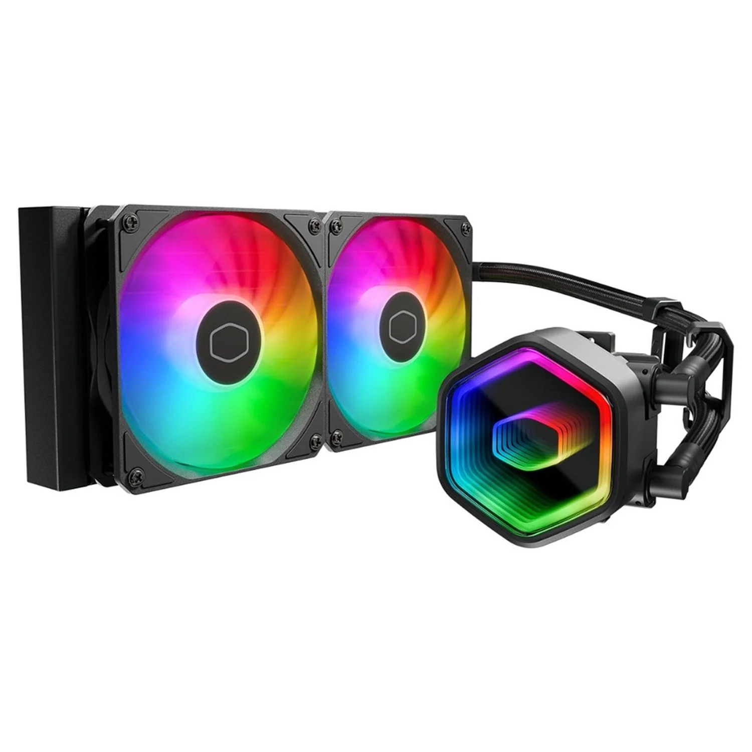 Enfriamiento Liquido COOLER MASTER MASTERLIQUID CORE II 240mm ARGB 4 Pines PWM 1750 RPM LGA 1851 AM5