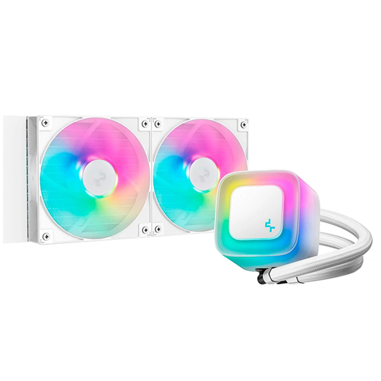 Enfriamiento Liquido DEEPCOOL LE240 WH V2 240mm RGB PWM 2100RPM AM5 LGA 1851 Blanco R-LE240-WHAMMN-G