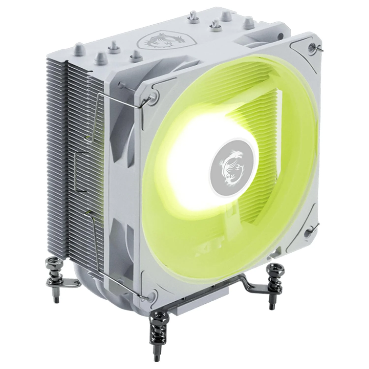 Disipador CPU Gamer MSI MAG COREFROZR AA13 WHITE 120mm ARGB PWM 2070RPM AM5 LGA 1851 Blanco