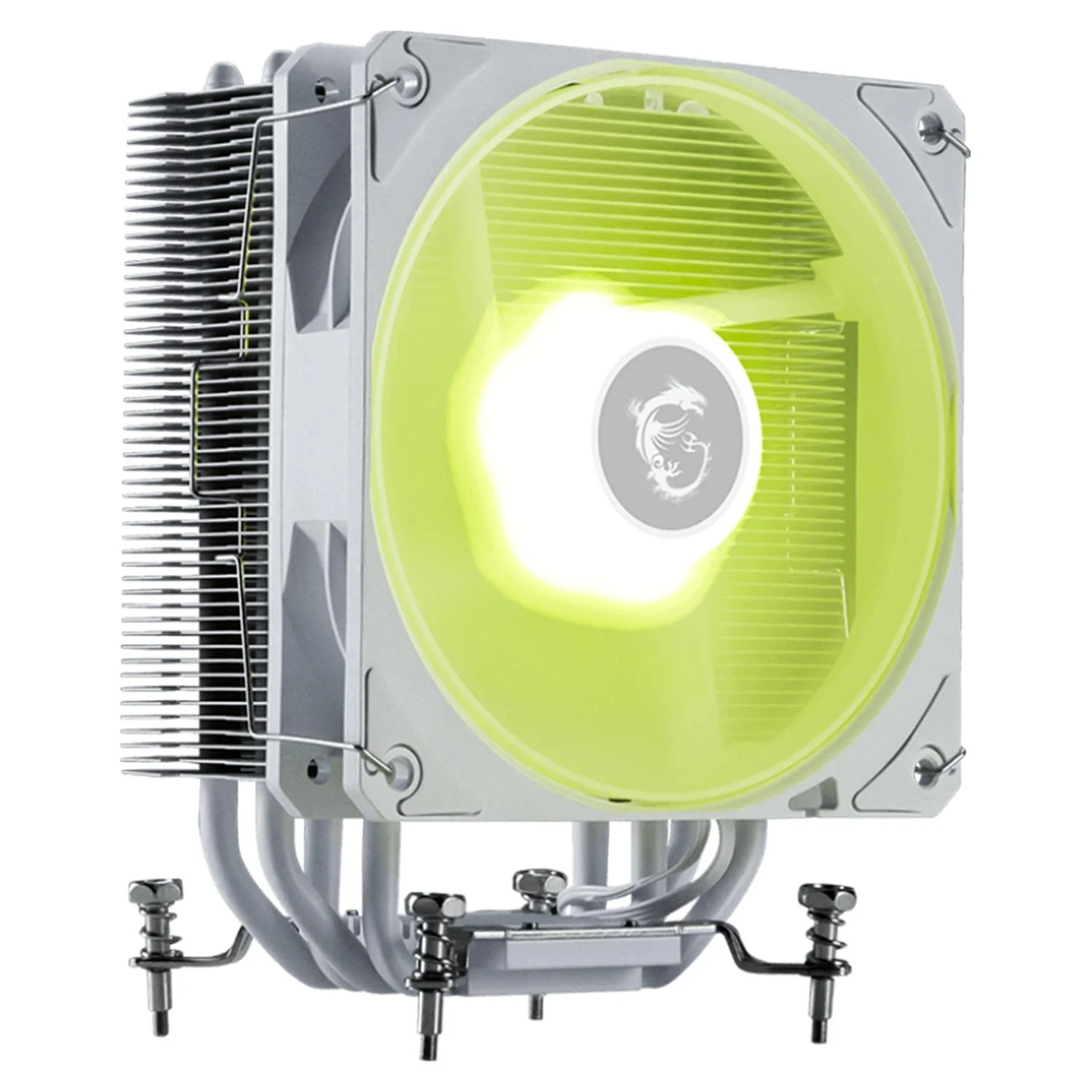 Disipador CPU Gamer MSI MAG COREFROZR AA13 WHITE 120mm ARGB PWM 2070RPM AM5 LGA 1851 Blanco - Image 2