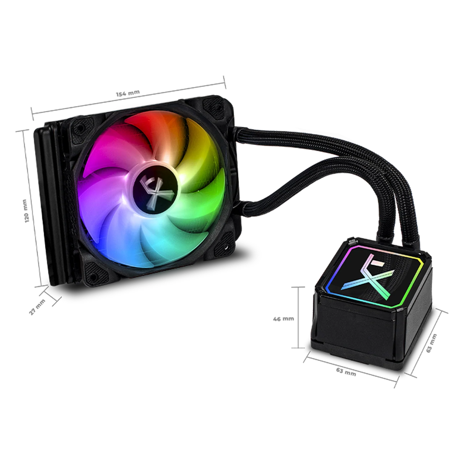 Enfriamiento Liquido XTREME PC GAMING Aqua Force 120mm ARGB 800-2200 RPM Negro - Image 2