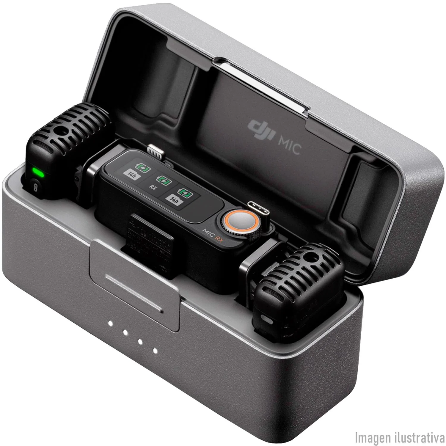 Estuche de Carga DJI Inalambrico Compatible Mic 2 3250mAh Black - Image 4
