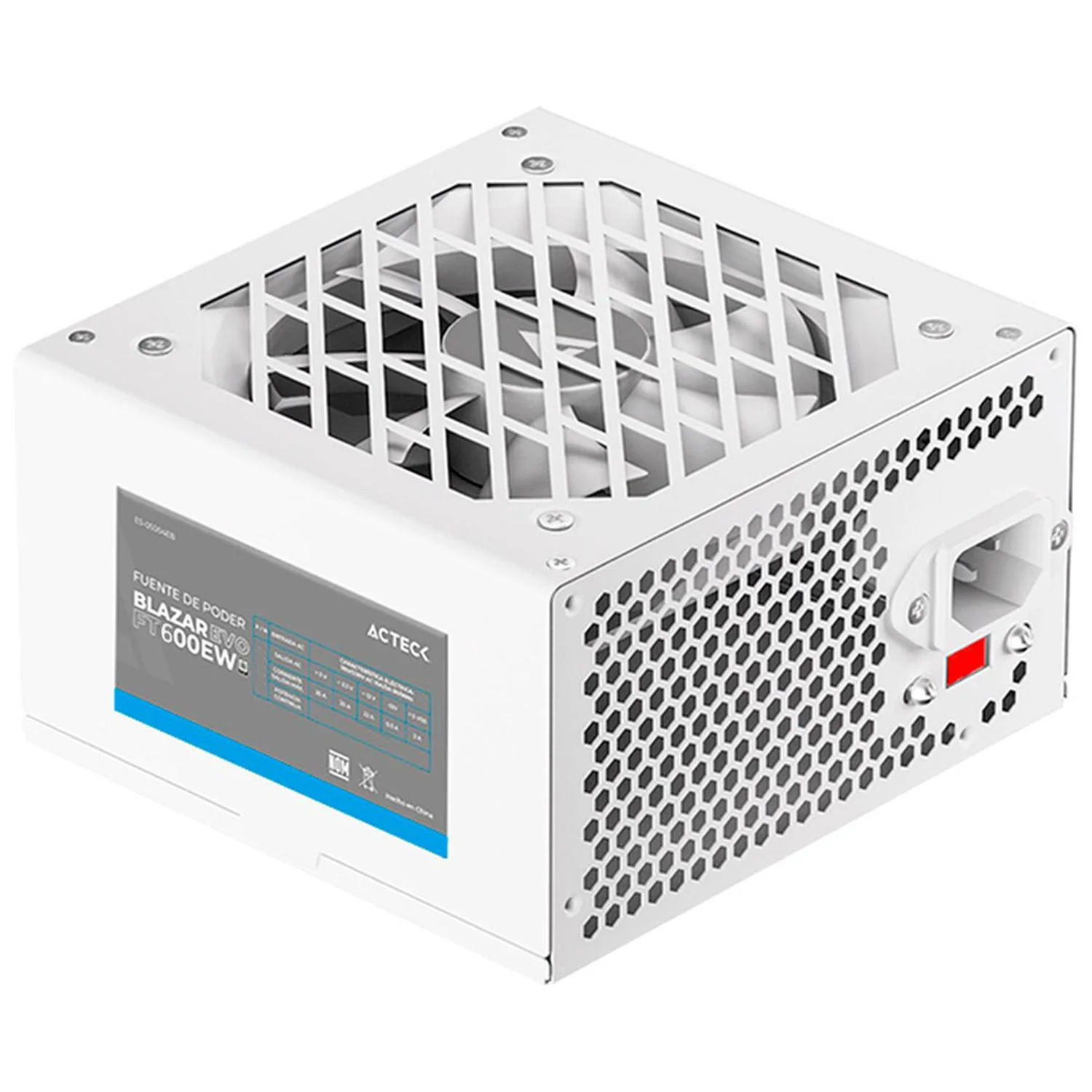 Fuente de Poder PC 600W ACTECK BLAZAR EVO FT600E Blanco ES-05003EW - Image 2