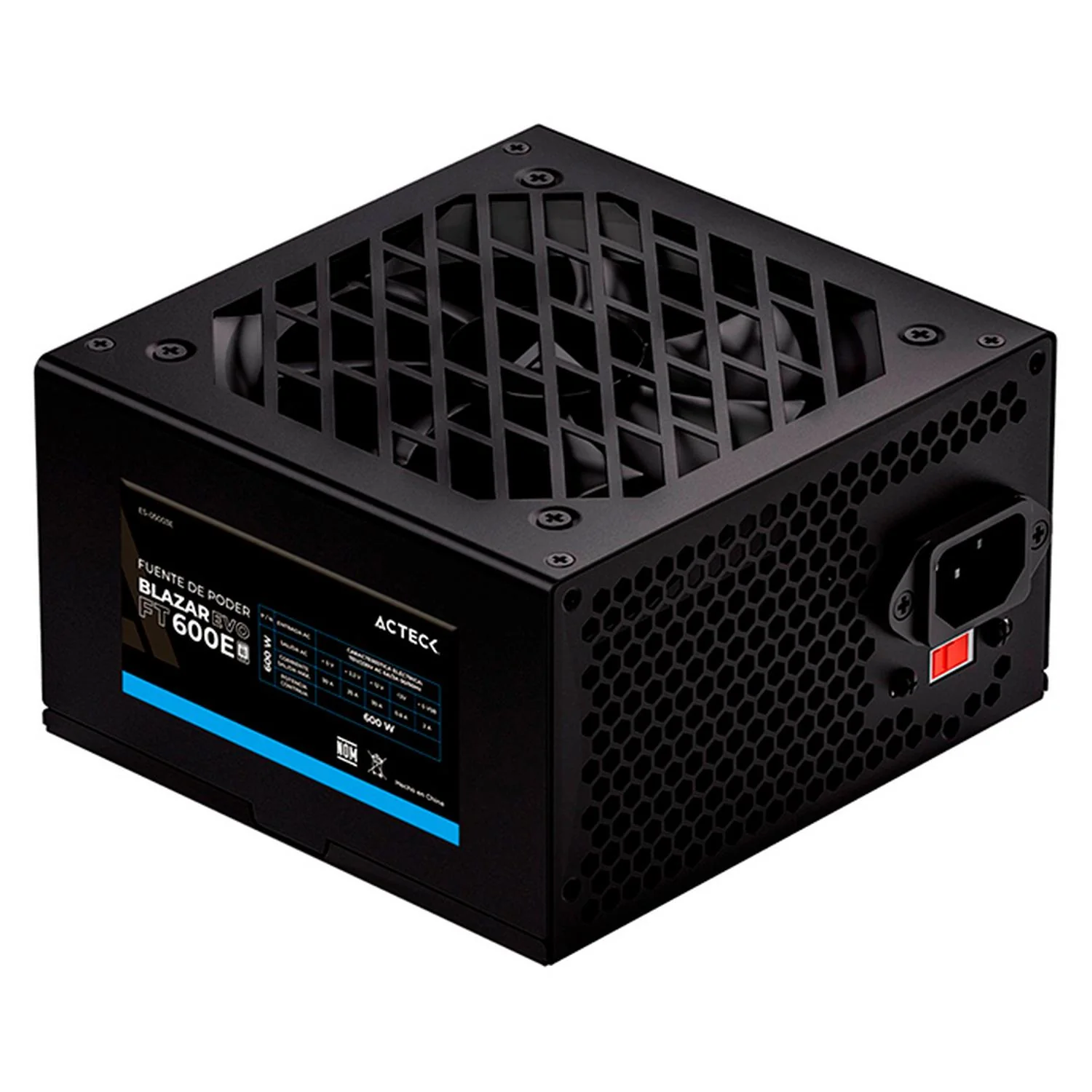 Fuente de Poder PC 600W Gamer ACTECK BLAZAR EVO FT600E Negro ES-05003E - Image 2