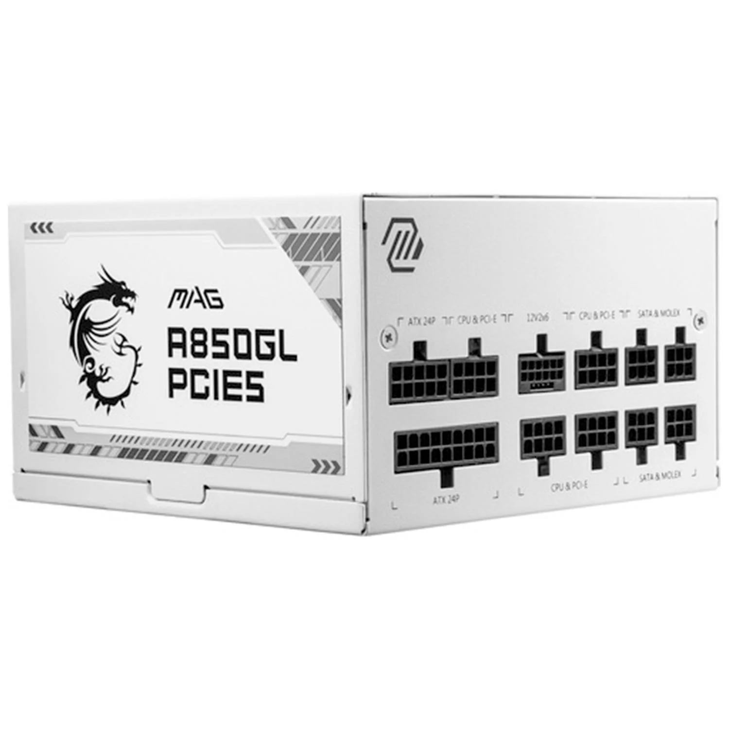 Fuente de Poder PC 850W Gamer MSI MAG A850GL PCIE5 WHITE 80 Plus Gold Modular - Image 4