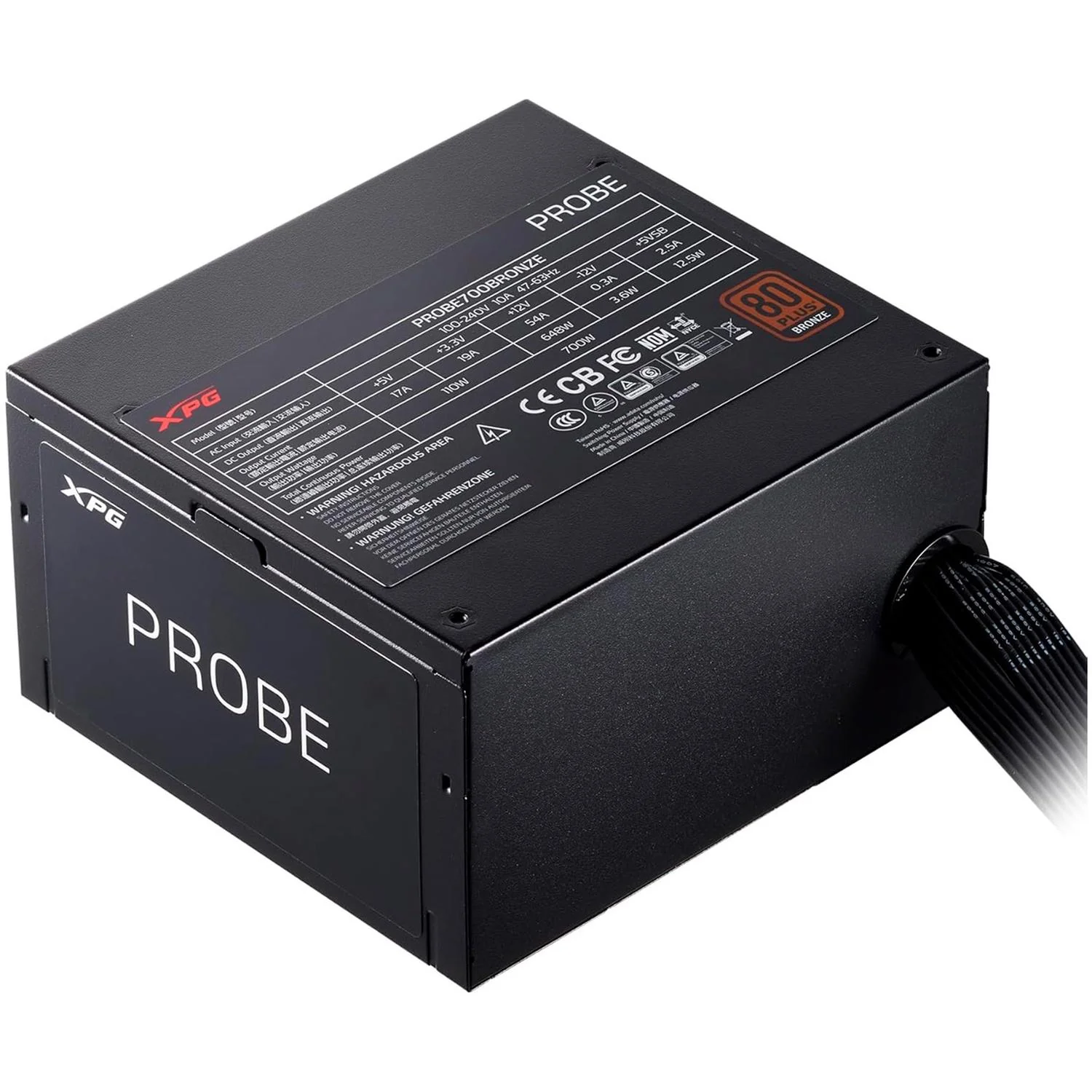 Fuente de Poder PC Gamer 700W XPG Probe 80 Plus Bronze PROBE700B-BKCUS - Image 4