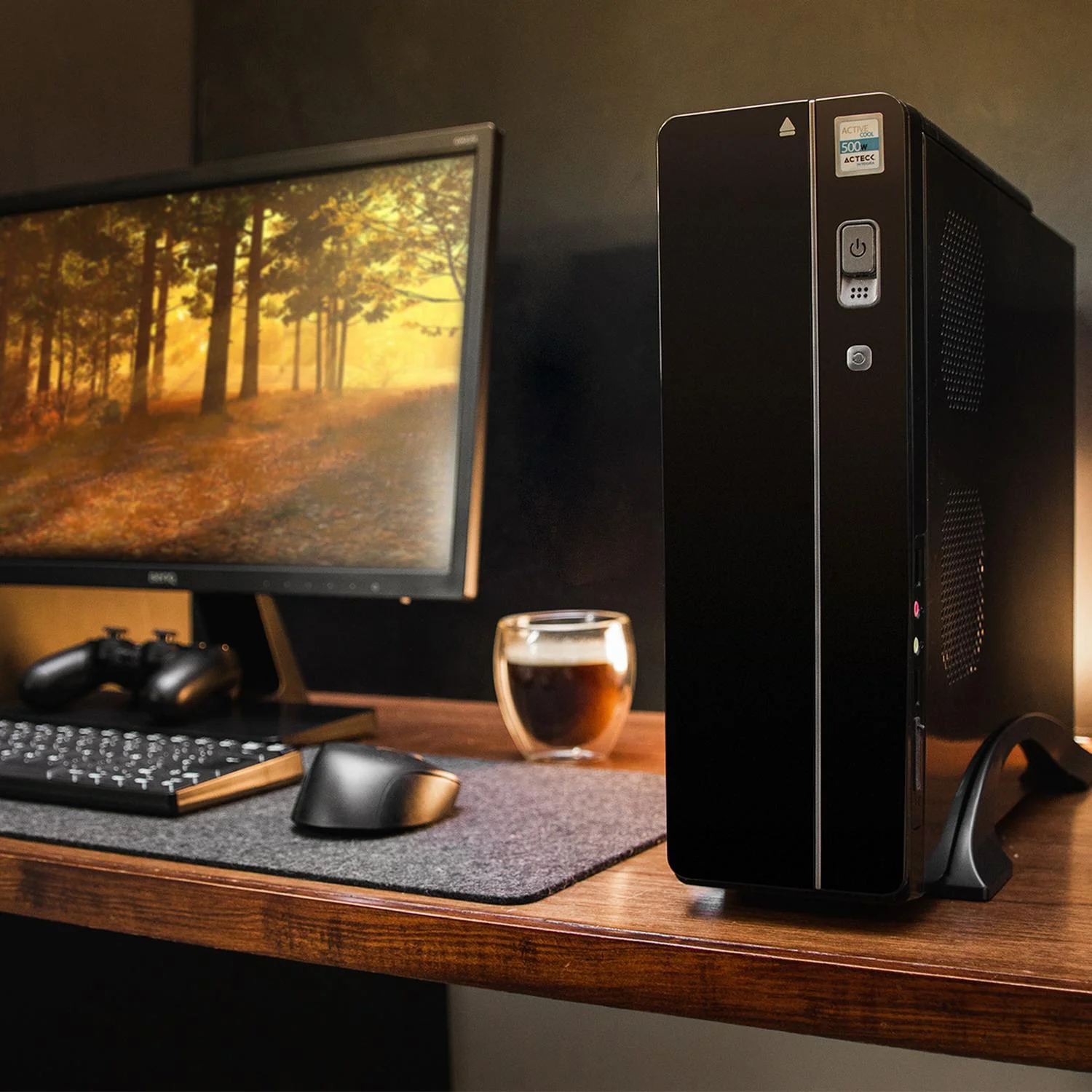Gabinete ACTECK BERN Micro ATX Mini Torre Fuente 500w Panel Metalico USB Negro GAPC-301 - Image 4