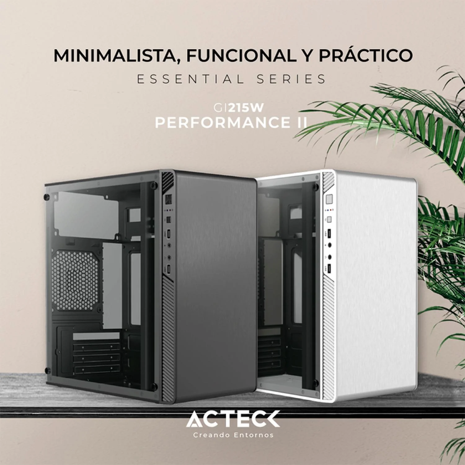 Gabinete ACTECK PERFORMANCE II GI215W Micro ATX Mini Torre Fuente 500W Acrilico Negro AC-935784 - Image 5