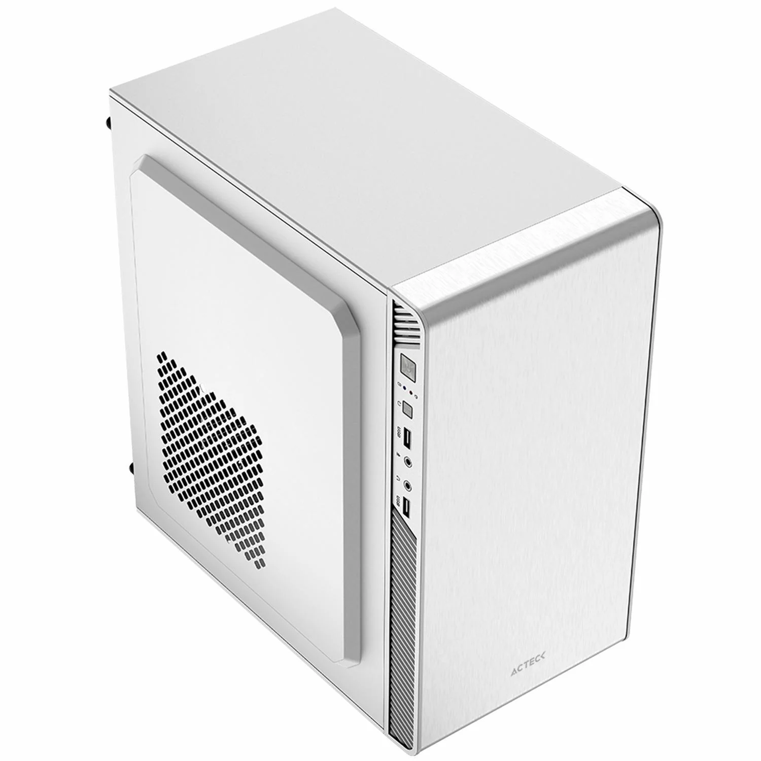 Gabinete ACTECK PERFORMANCE II Mircro ATX Mini Torre Fuente 500w Panel Metalico USB Blanco AC-940047 - Image 2