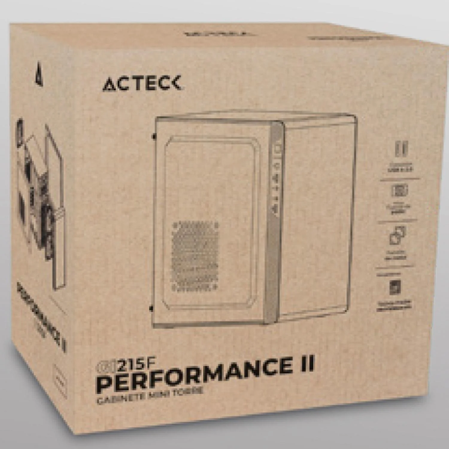 Gabinete ACTECK PERFORMANCE II Mircro ATX Mini Torre Fuente 500w Panel Metalico USB Blanco AC-940047 - Image 6