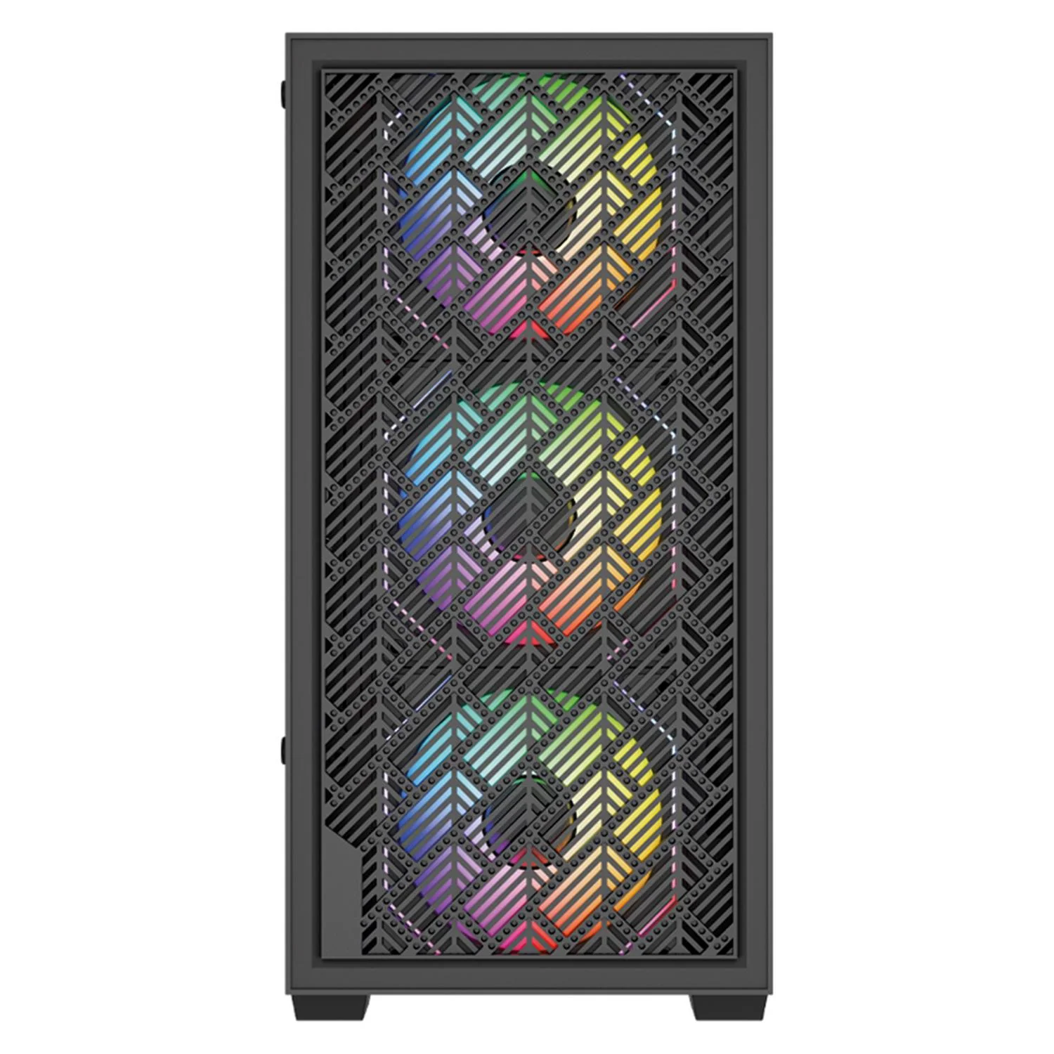 Gabinete Gamer BALAM RUSH NITROX EDGE AIRCOOL 4700A Micro ATX Mini Torre 4 Fan ARGB Cristal templado Frente Mesh Negro BR-943901 - Image 2