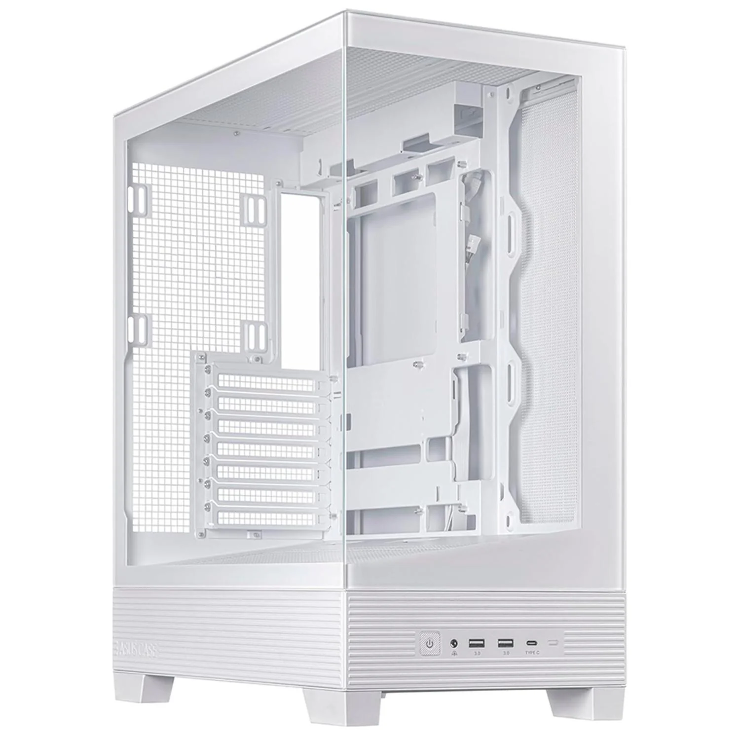Gabinete Gamer ASUS A31 TG WHITE ATX Media Torre Cristal Templado USB-C Blanco