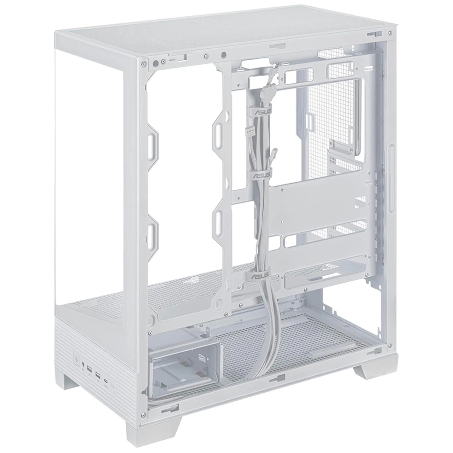 Gabinete Gamer ASUS A31 TG WHITE ATX Media Torre Cristal Templado USB-C Blanco - Image 3