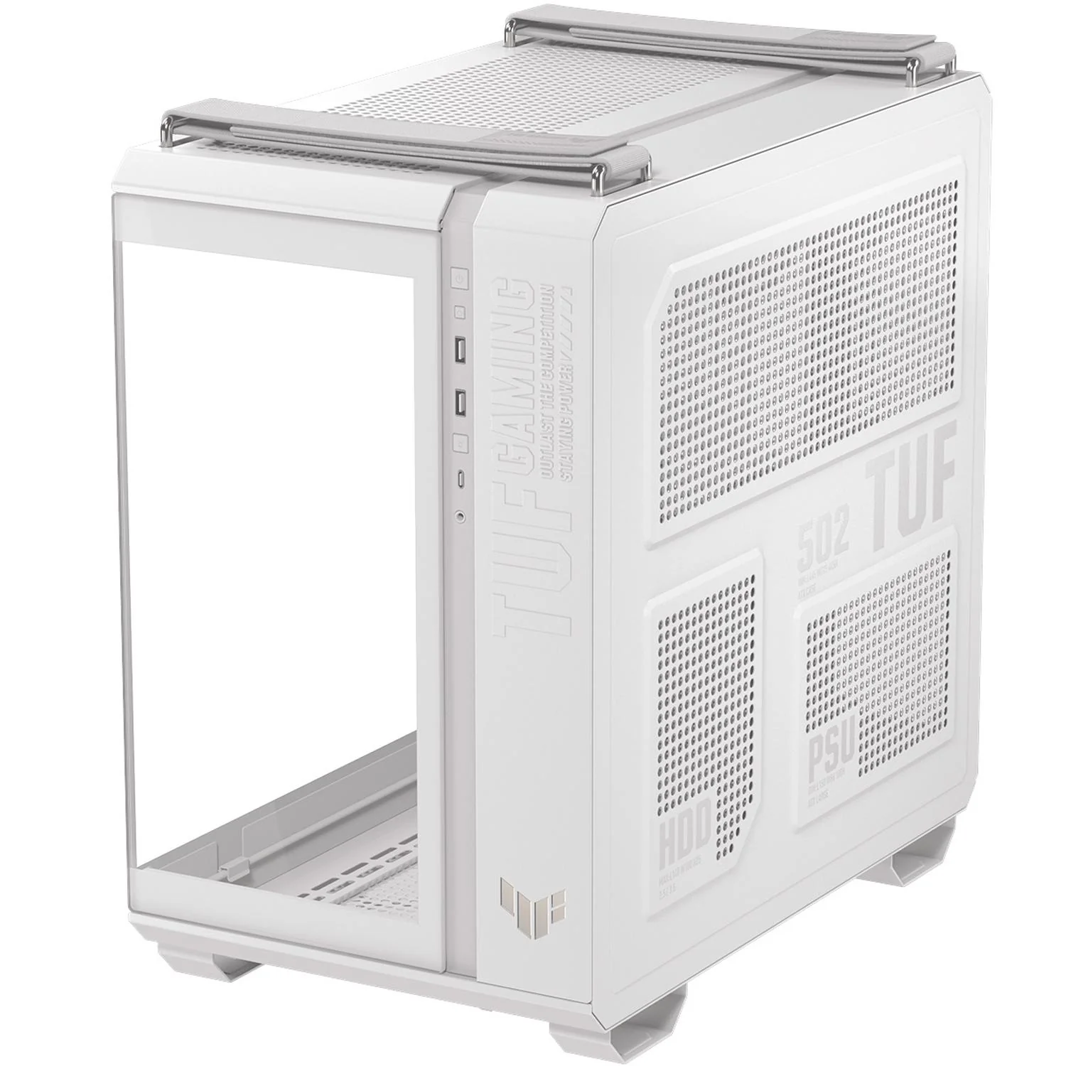 Gabinete Gamer ASUS TUF Gaming GT502 Horizon ATX Media Torre Cristal Templado USB-C Blanco - Image 5