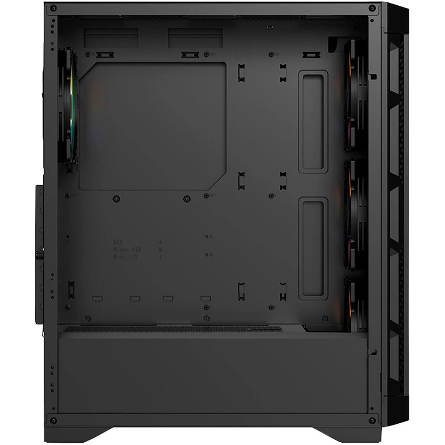 Gabinete Gamer BALAM RUSH CARBONO TWIN MATE 5000 ATX Media Torre 4 Fan ARGB Cristal templado USB-C Negro BR-938839 - Image 3
