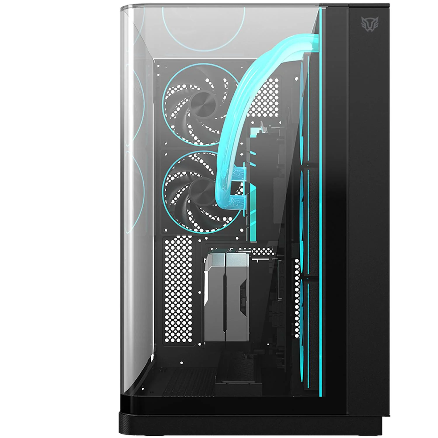 Gabinete Gamer BALAM RUSH TANK EXPERT CURVE 7800 ATX Media Torre 5 Fan Panel Curvo Cristal Templado USB-C ARGB Negro BR-941556 - Image 2