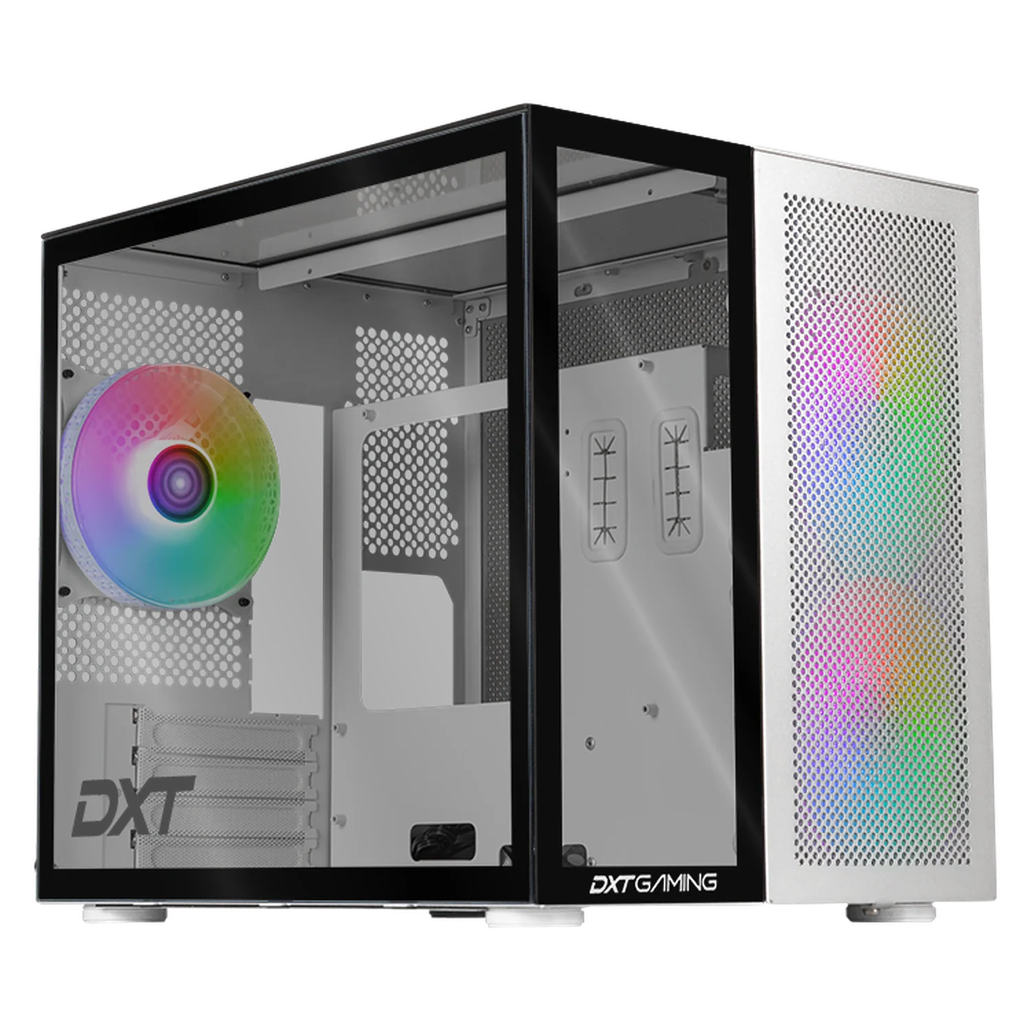 Gabinete DXT GAMING Titan T7 Mini Torre 3 Fan ARGB USB-C Aluminio CDXTT7M
