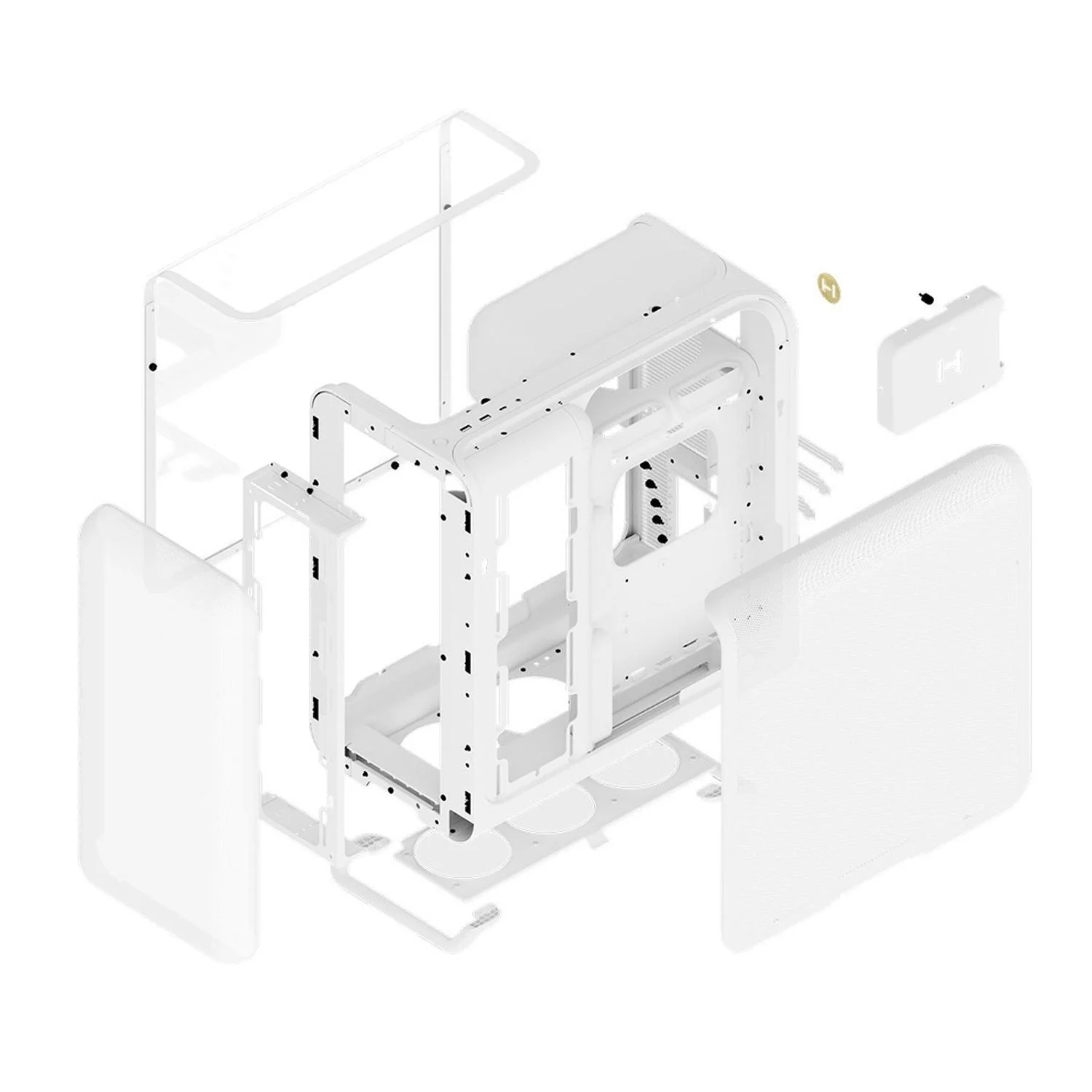 Gabinete Gamer HYTE X50 E-ATX Media Torre Cristal Templado USB-C Blanco CS-HYTE-X50G-WW - Image 6