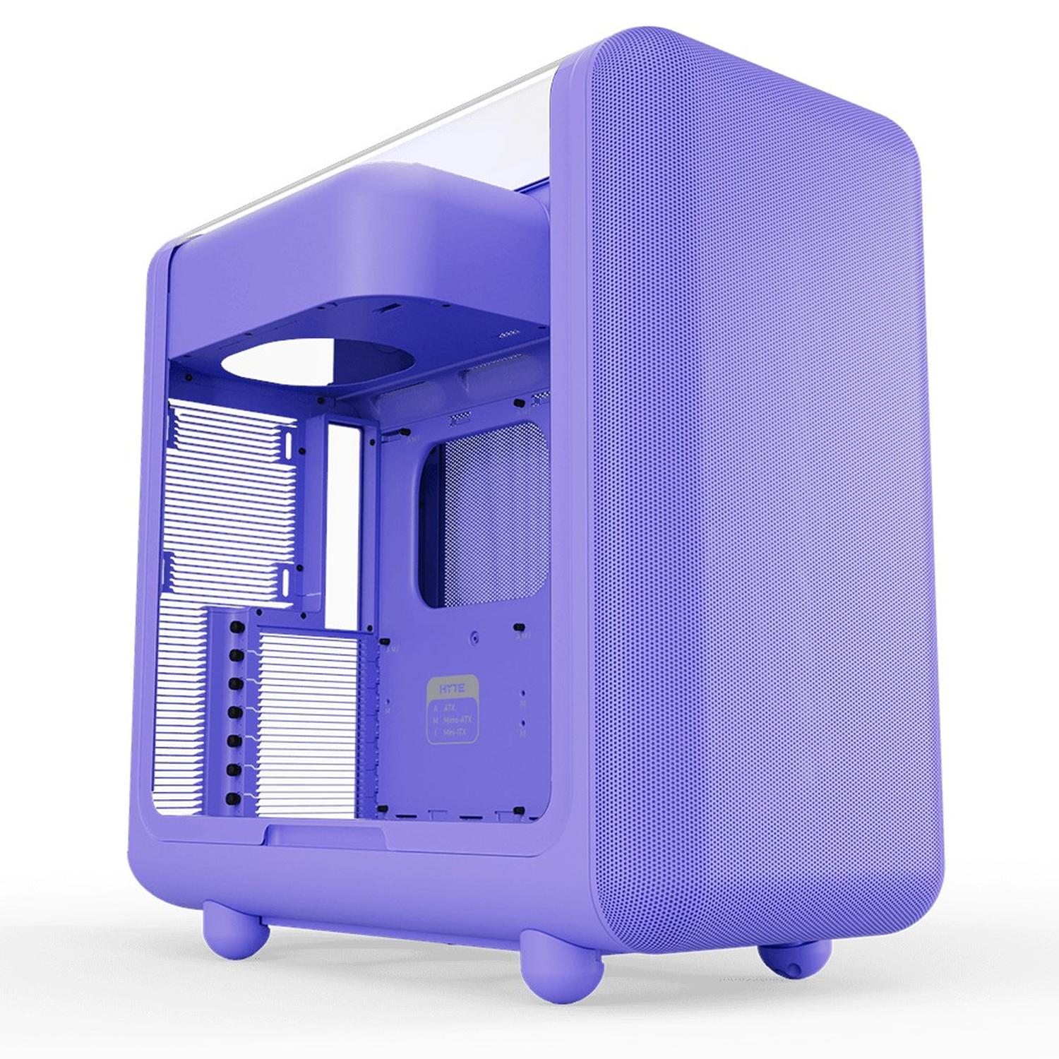 Gabinete Gamer HYTE X50 E-ATX Media Torre Cristal Templado USB-C Morado CS-HYTE-X50G-TM