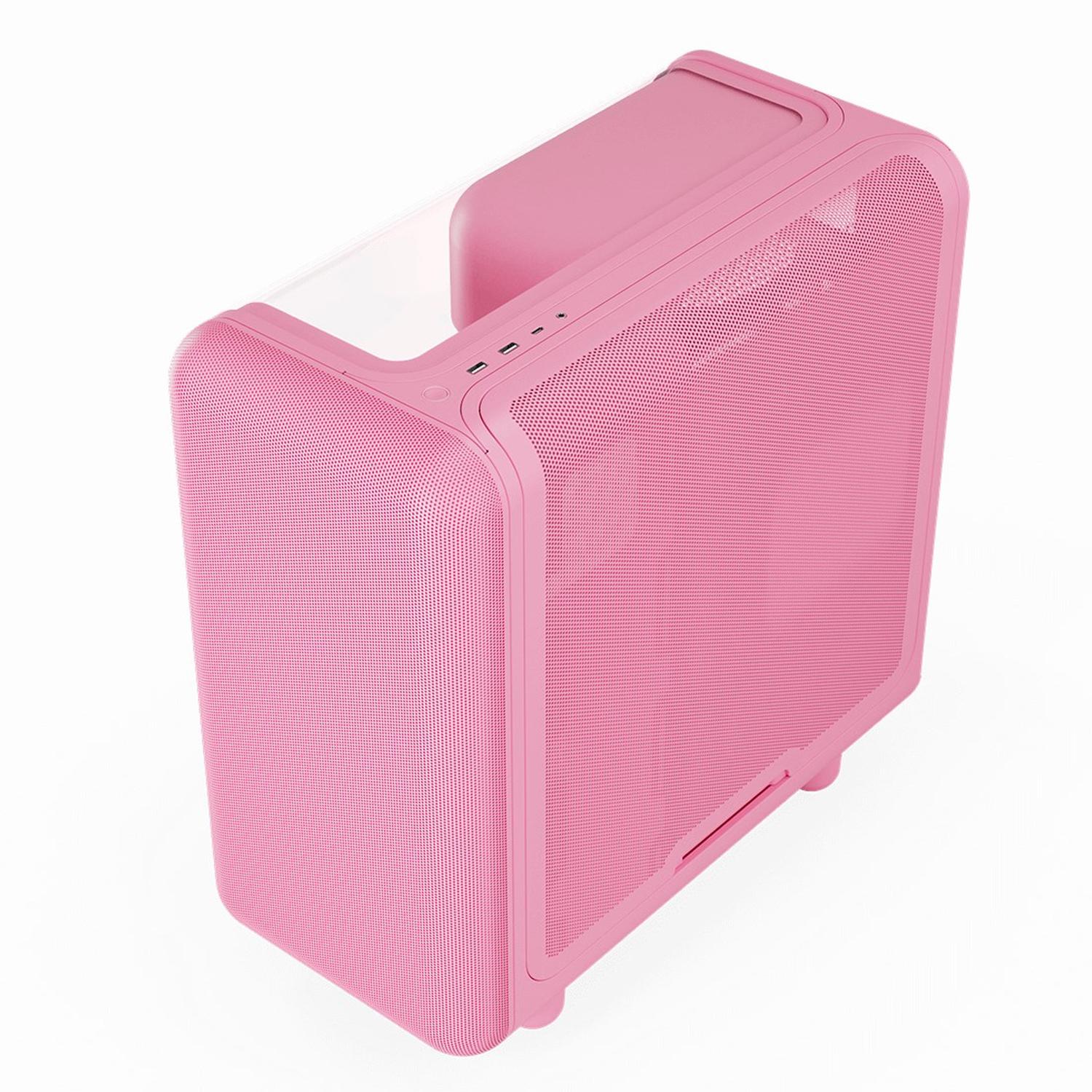 Gabinete Gamer HYTE X50 E-ATX Media Torre Cristal Templado USB-C Rosado CS-HYTE-X50G-SM - Image 2