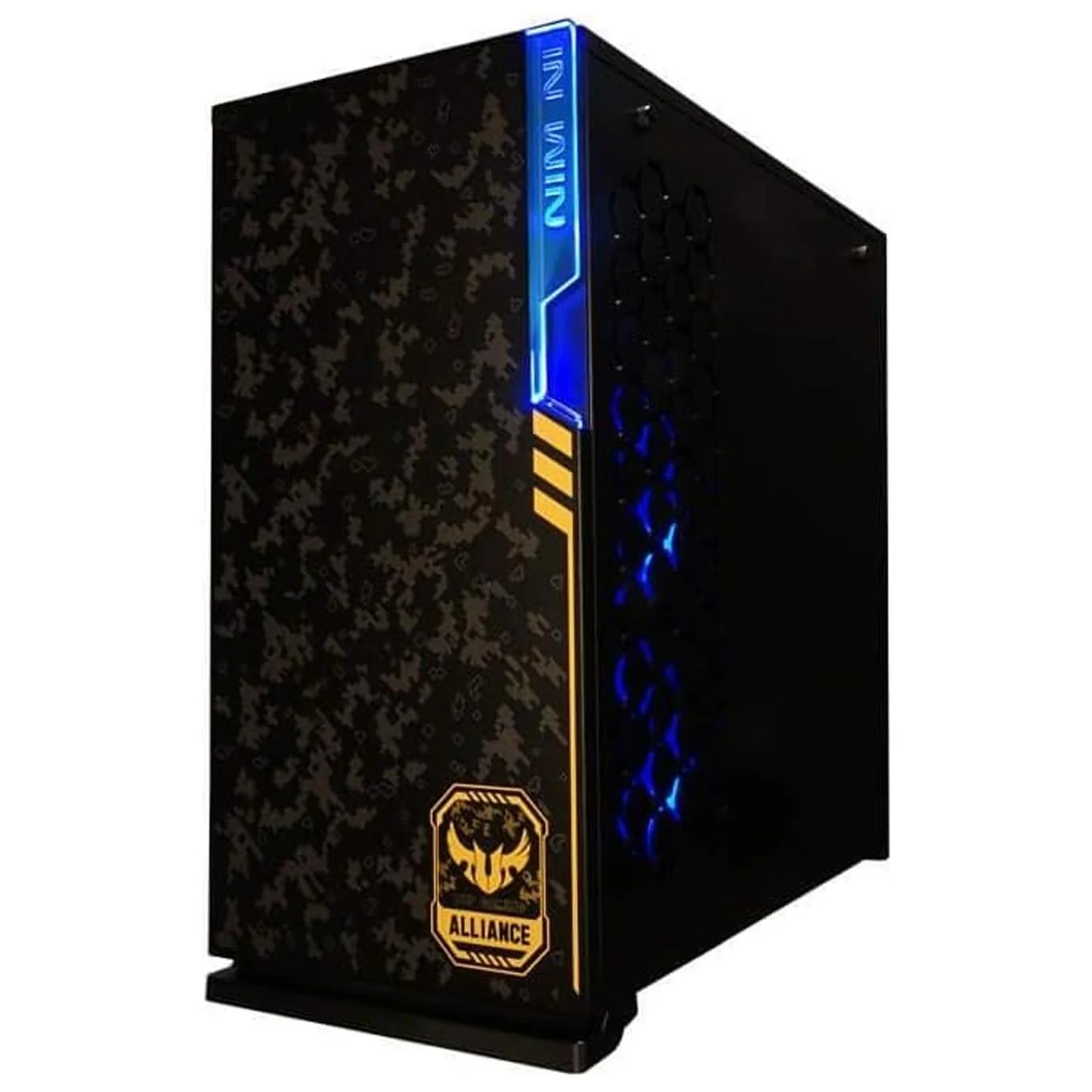 Gabinete Gamer IN WIN 101 TUF BLACK ATX Media Torre Fuente 750w GOLD Kit 3 Fan LUNA Cristal Templado - Image 3