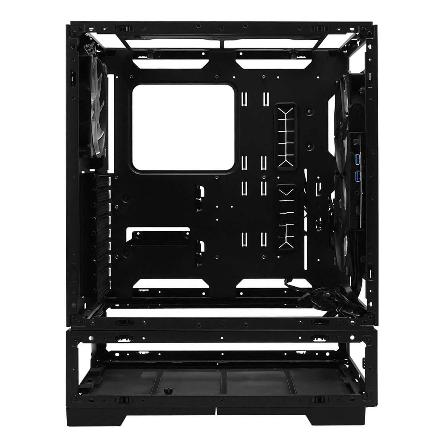 Gabinete Gamer IN WIN MODFREE BASE E-ATX Full Torre 3 Fan Cristal Templado USB-C Negro IW-CS-MFBASE-BLK - Image 6