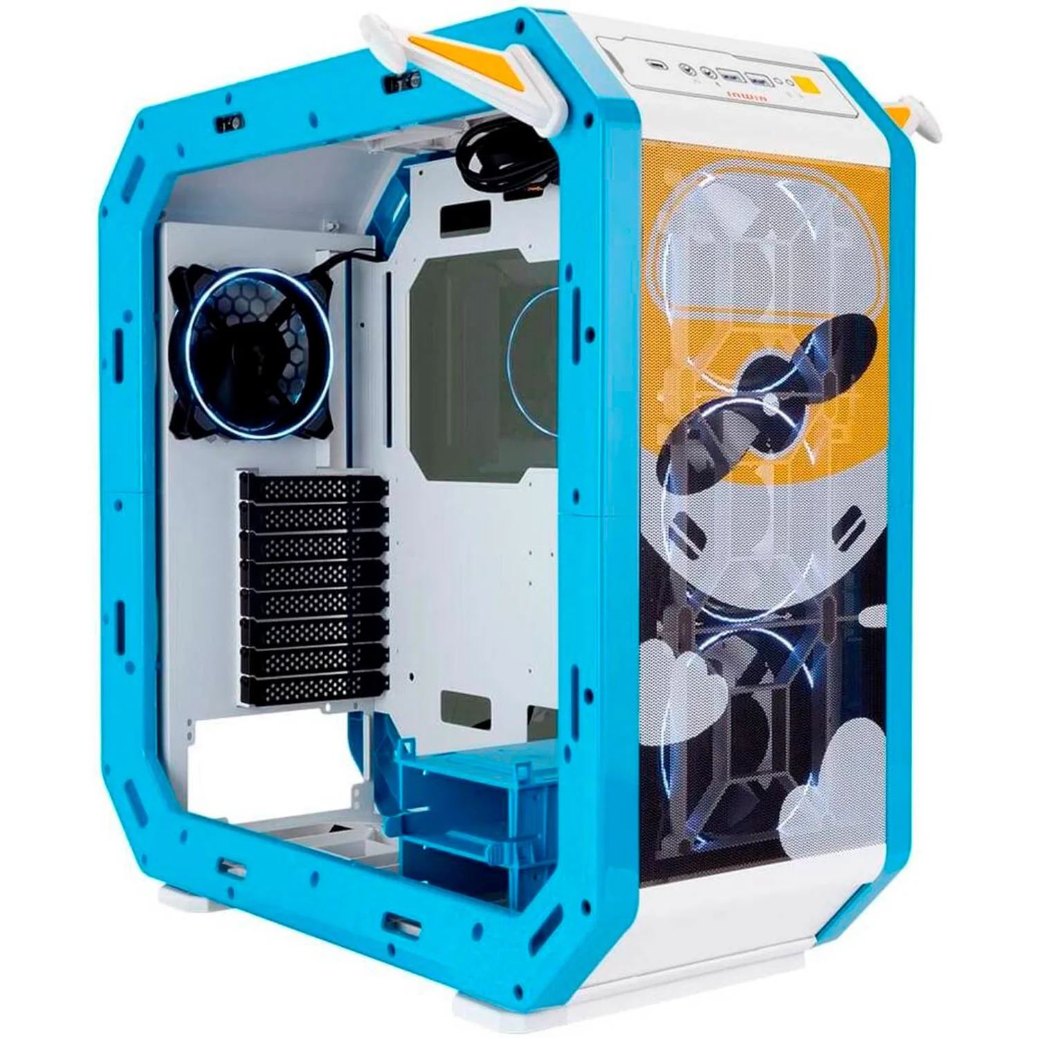 Gabinete Gamer IN WIN MONSTERS-A PLANNIE E-ATX Media Torre Cristal Templado USB-C IW-CS-CASEMONSTERS
