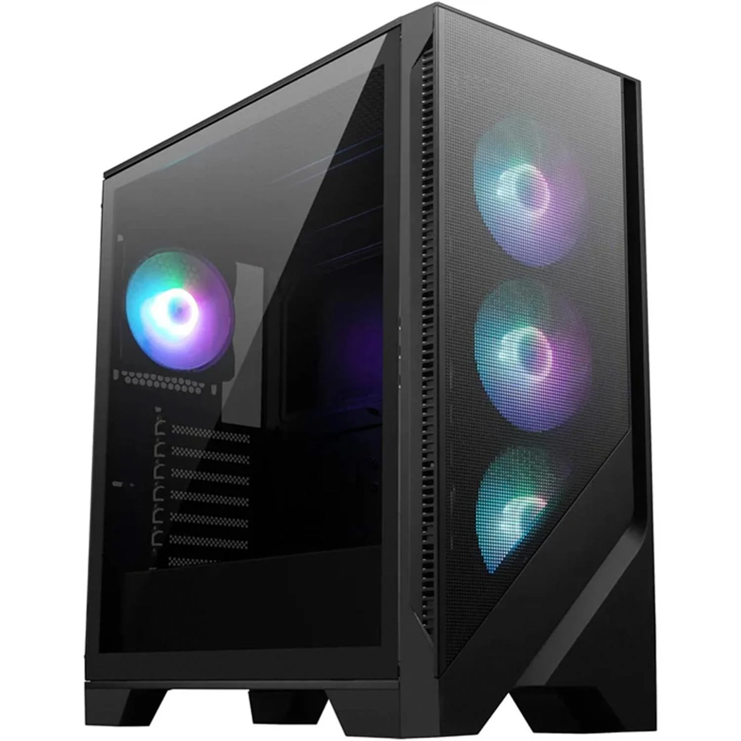 Gabinete Gamer MSI MAG FORGE 321R AIRFLOW ATX Media Torre 4 Fan Cristal Templado USB-C ARGB-RM