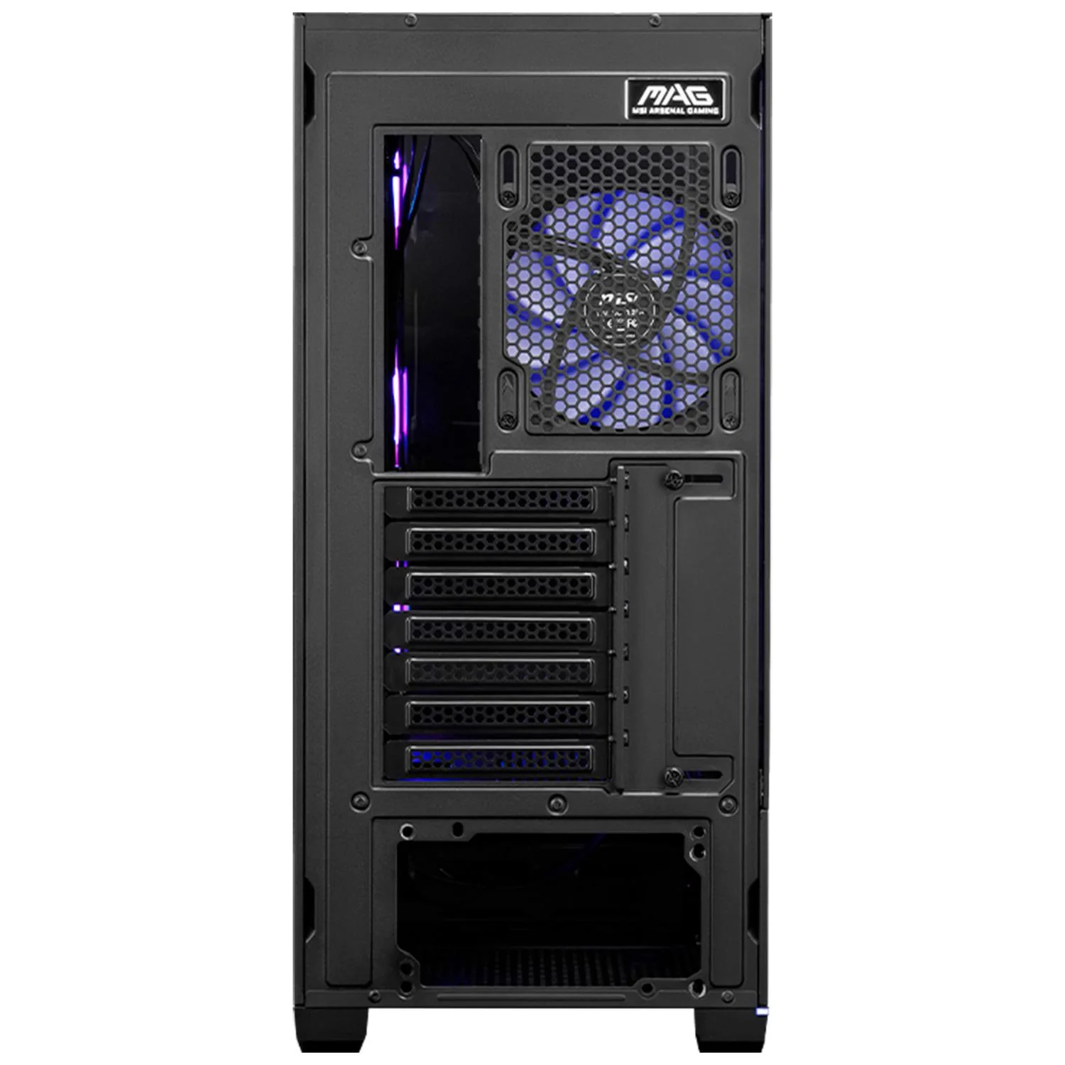 Gabinete Gamer MSI MAG PANO 110R PZ ATX Media Torre 4 Fan Cristal Templado USB-C ARGB Negro - Image 5