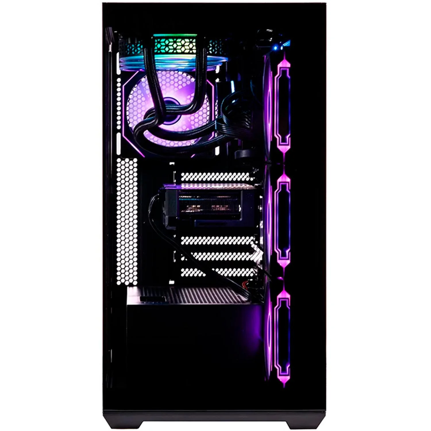 Gabinete Gamer NACEB NEBULA ATX Media Torre 4 Fan Panel Cristal Templado ARGB Negro NA-0637N - Image 2
