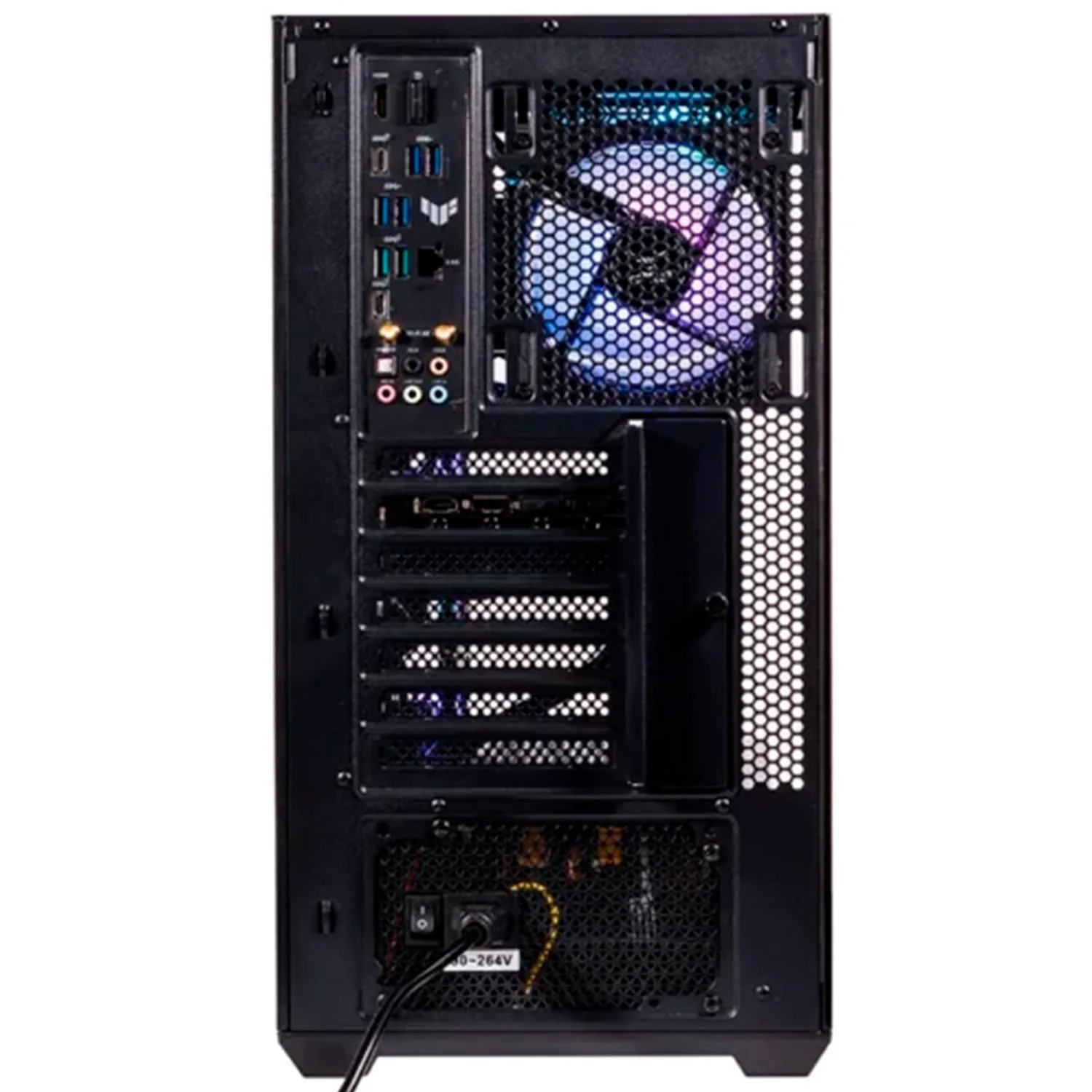 Gabinete Gamer NACEB NEBULA ATX Media Torre 4 Fan Panel Cristal Templado ARGB Negro NA-0637N - Image 4