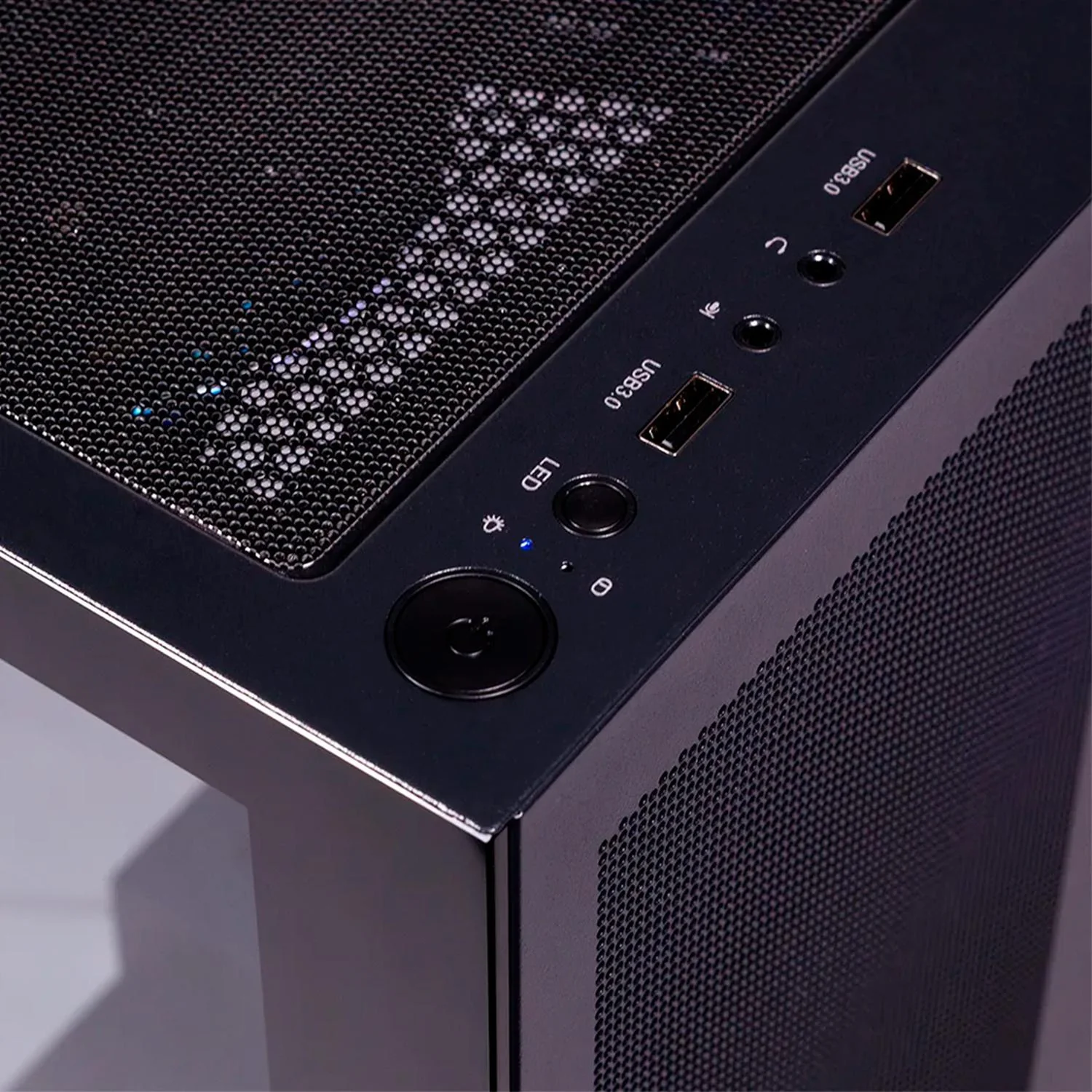 Gabinete Gamer NACEB NEBULA ATX Media Torre 4 Fan Panel Cristal Templado ARGB Negro NA-0637N - Image 6